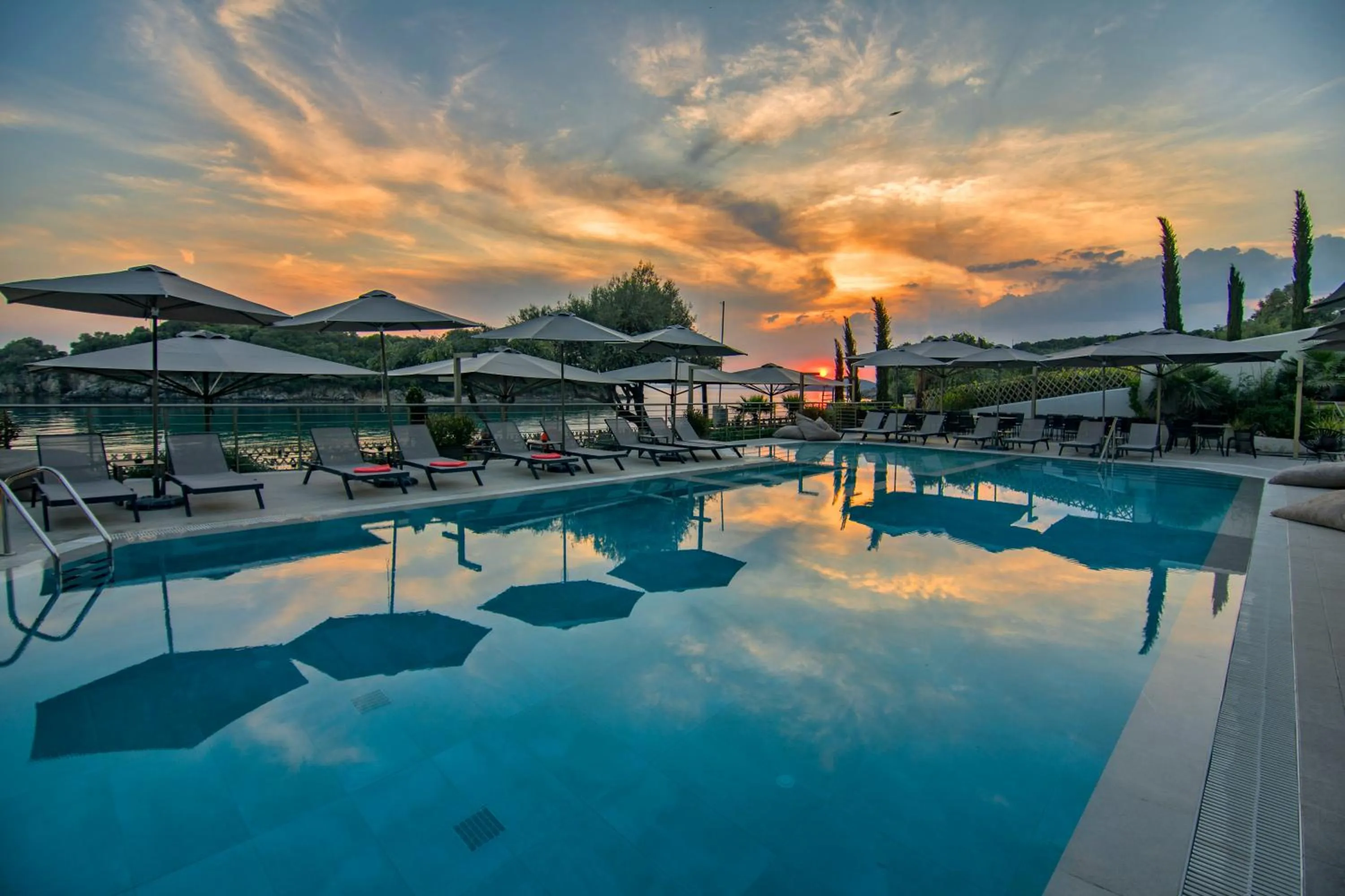 Pool view in Prima Vista Beachfront Boutique Hotel