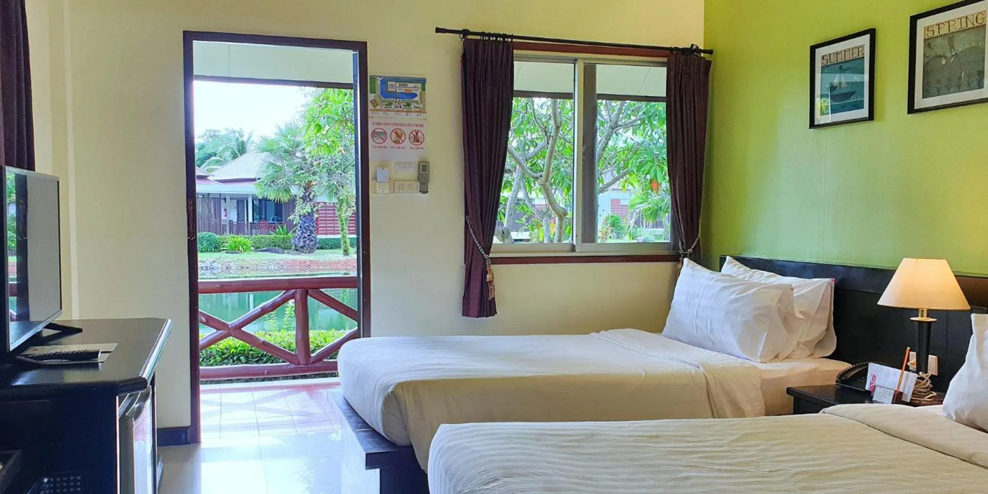 Property building, Bed in Klong Prao Resort