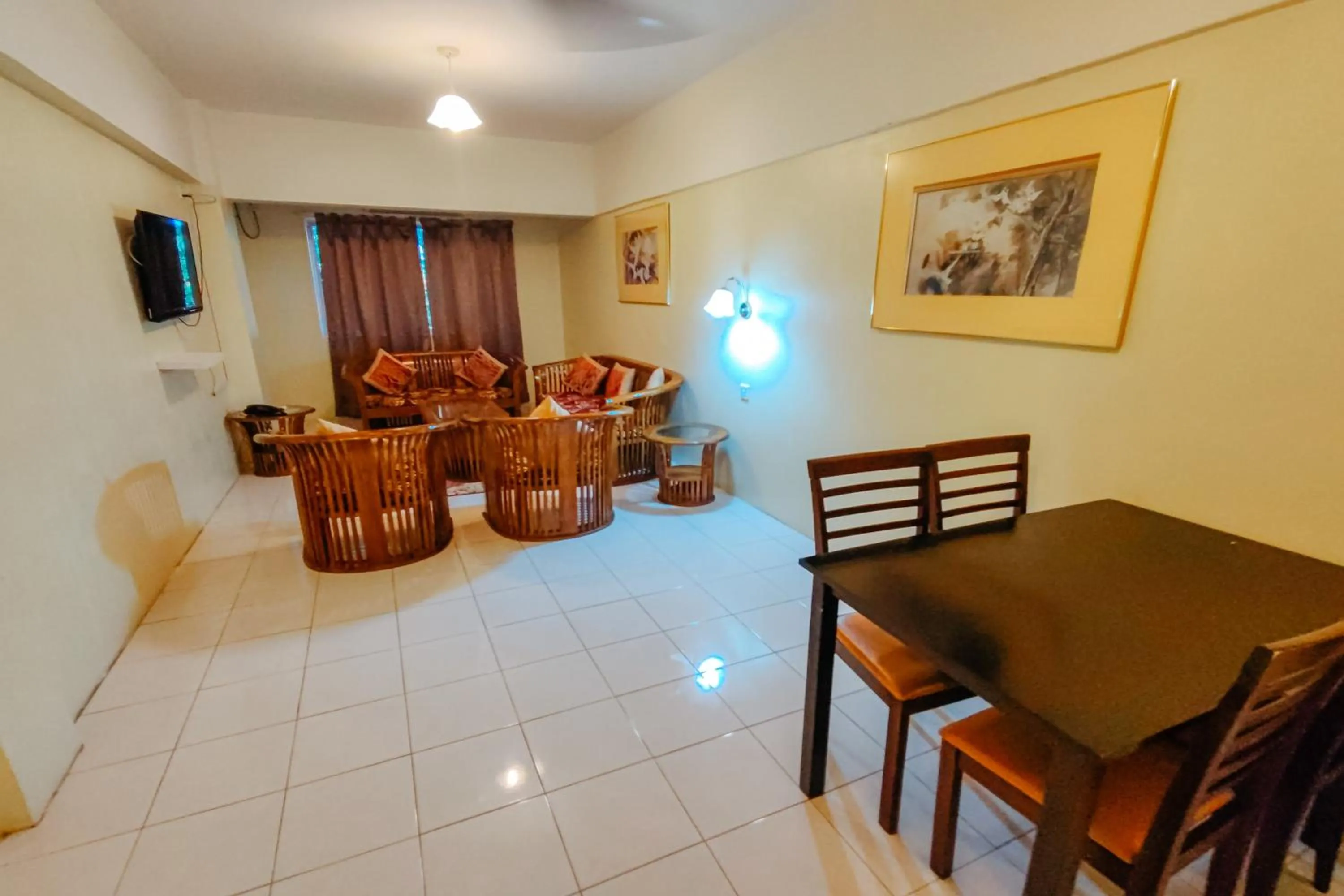 Living room in Virgo Batik Resort Teluk Batik Lumut