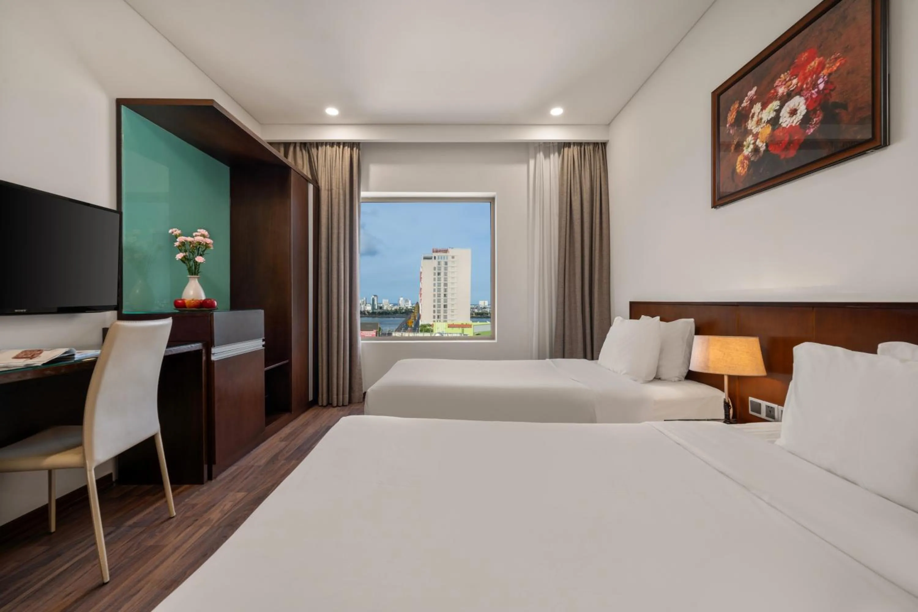 View (from property/room), Bed in Mitisa Hotel Da Nang - Near Dragon Bridge