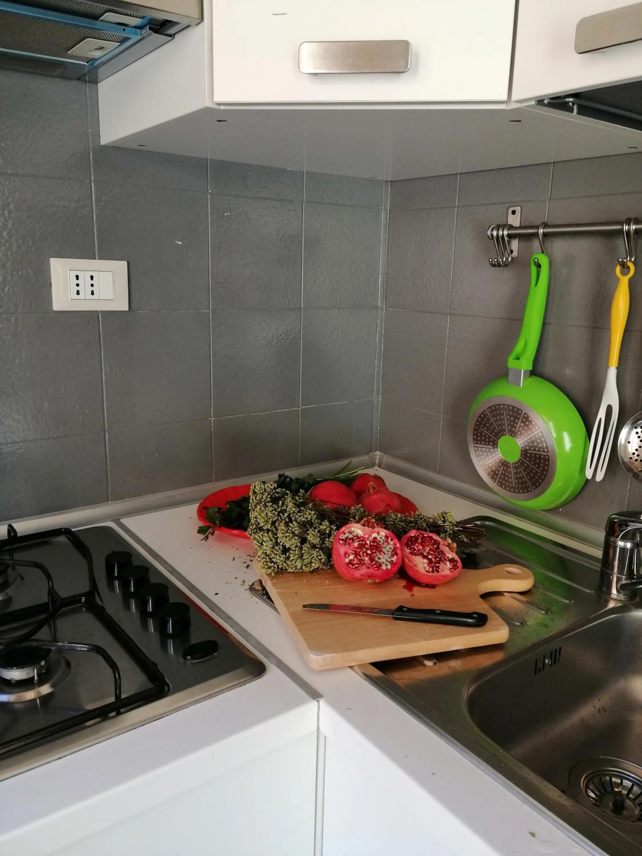 Communal kitchen in La casa del corso