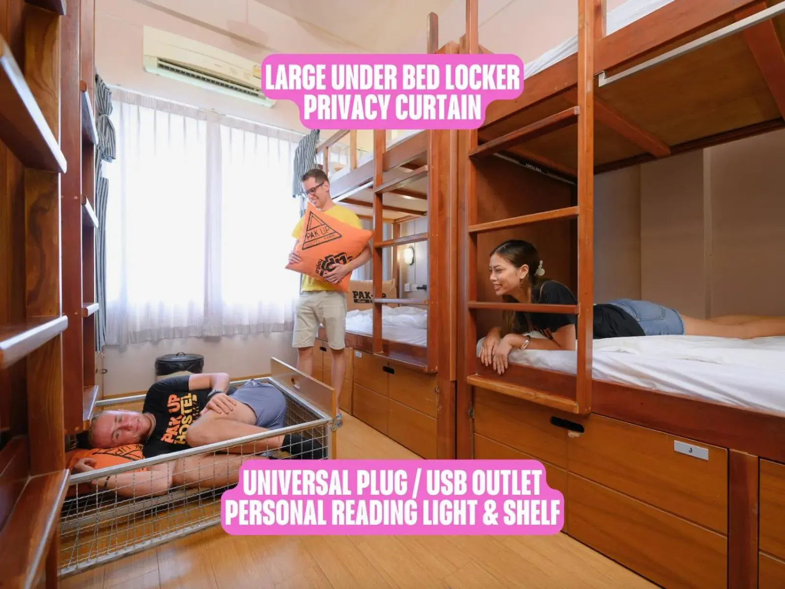 Bed in 10-Bed Female Dormitory Room in Pak-Up Hostel Bed in 10-Bed Female Dormitory Room in Pak-Up Hostel