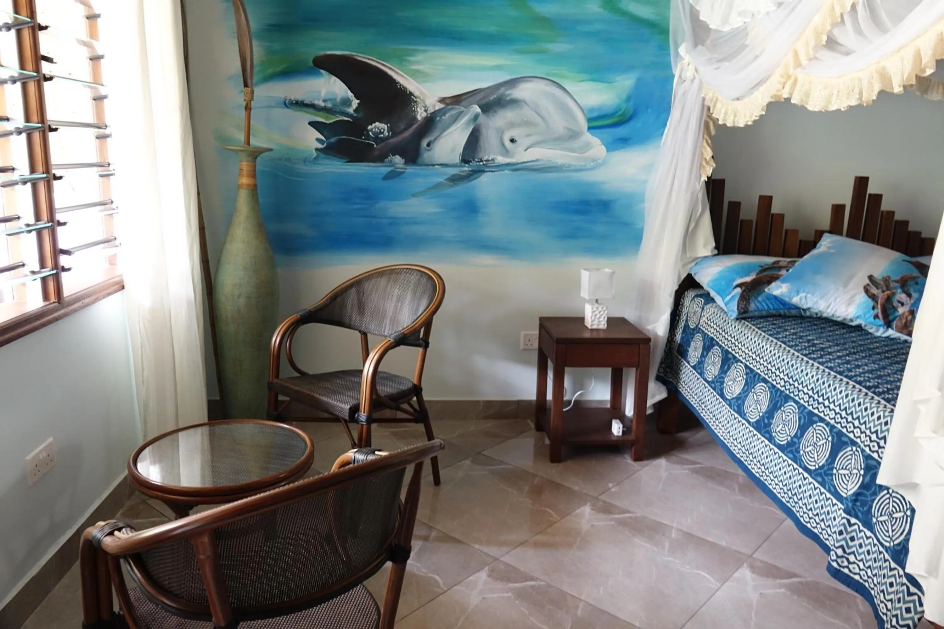 Living room, Bed in Residence Maison Müge