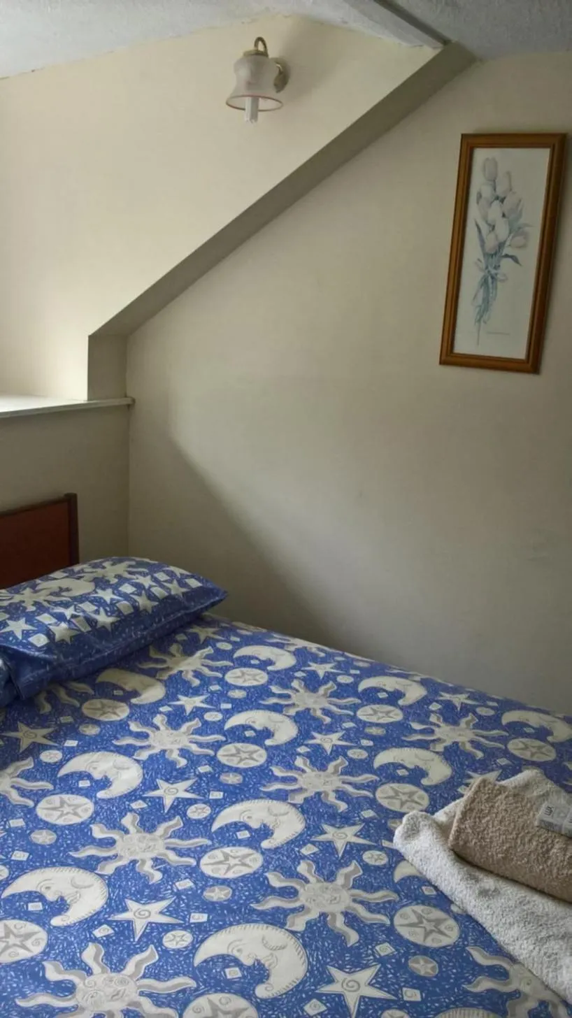 Bed in Rhymney House hotel