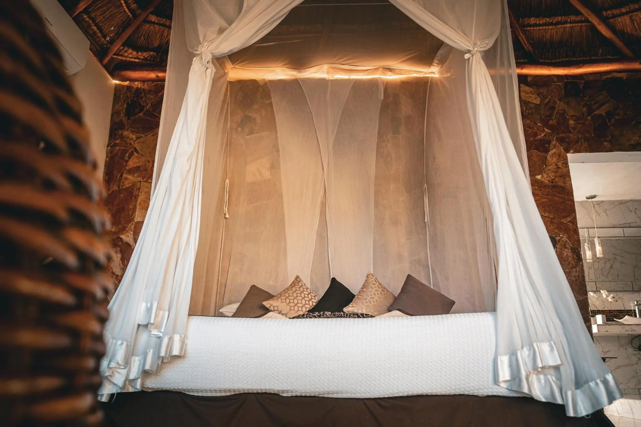 Bed in Cabañas Luxury con Lagoon Club - Adults Only