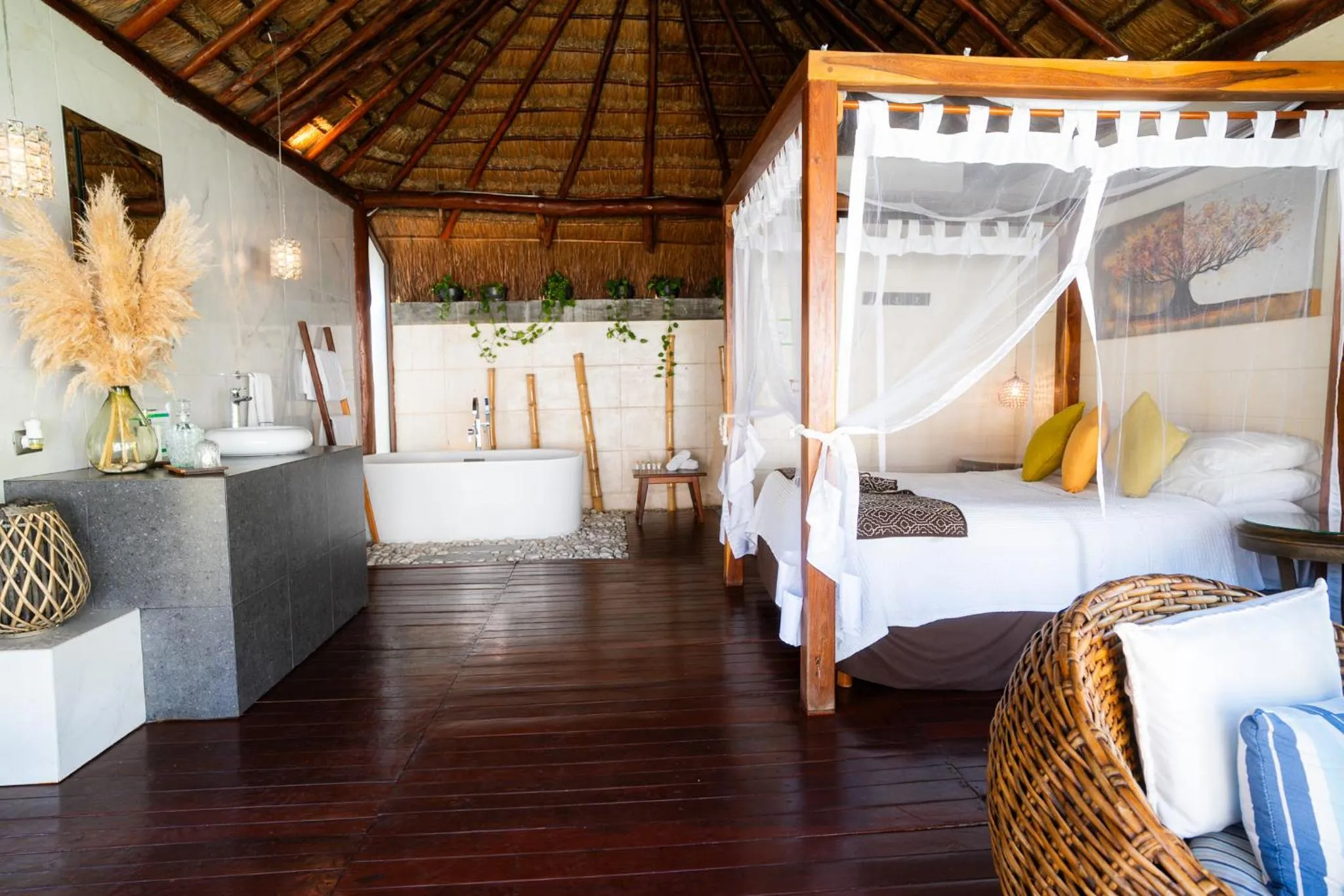 Bed in Cabañas Luxury con Lagoon Club - Adults Only
