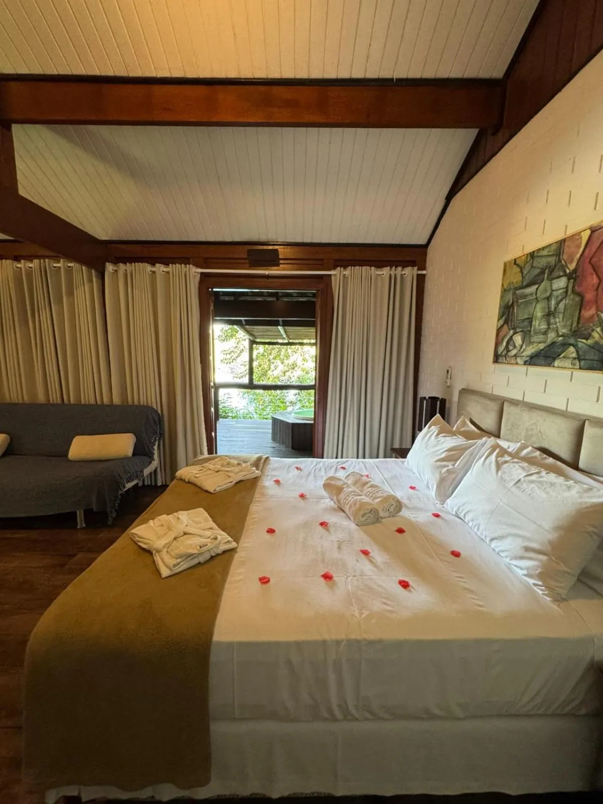 Bed in Ilha de Toque Toque Eco Hotel