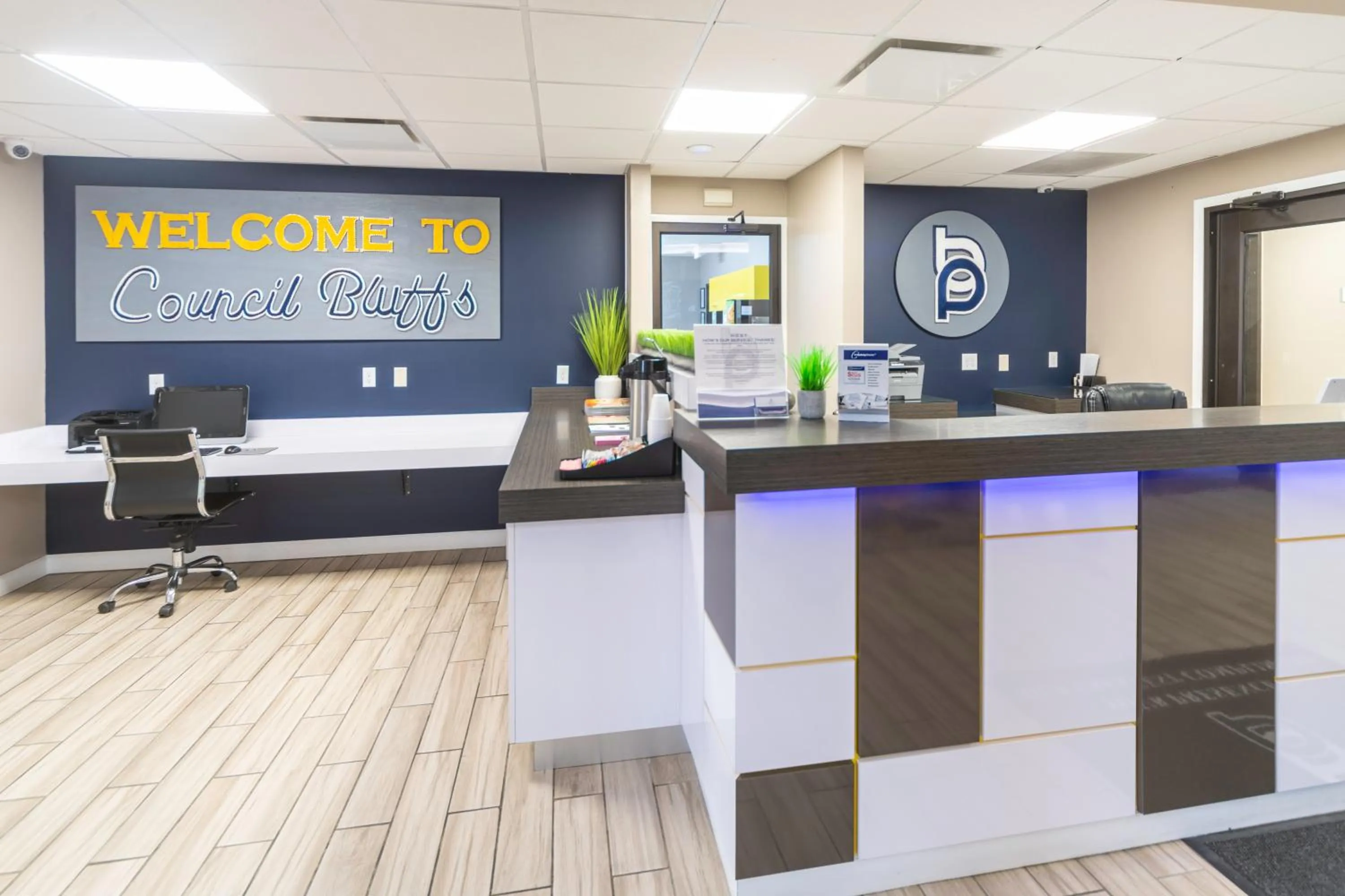 Lobby or reception in BridgePointe Inn & Suites by BPhotels, Council Bluffs, Omaha Area