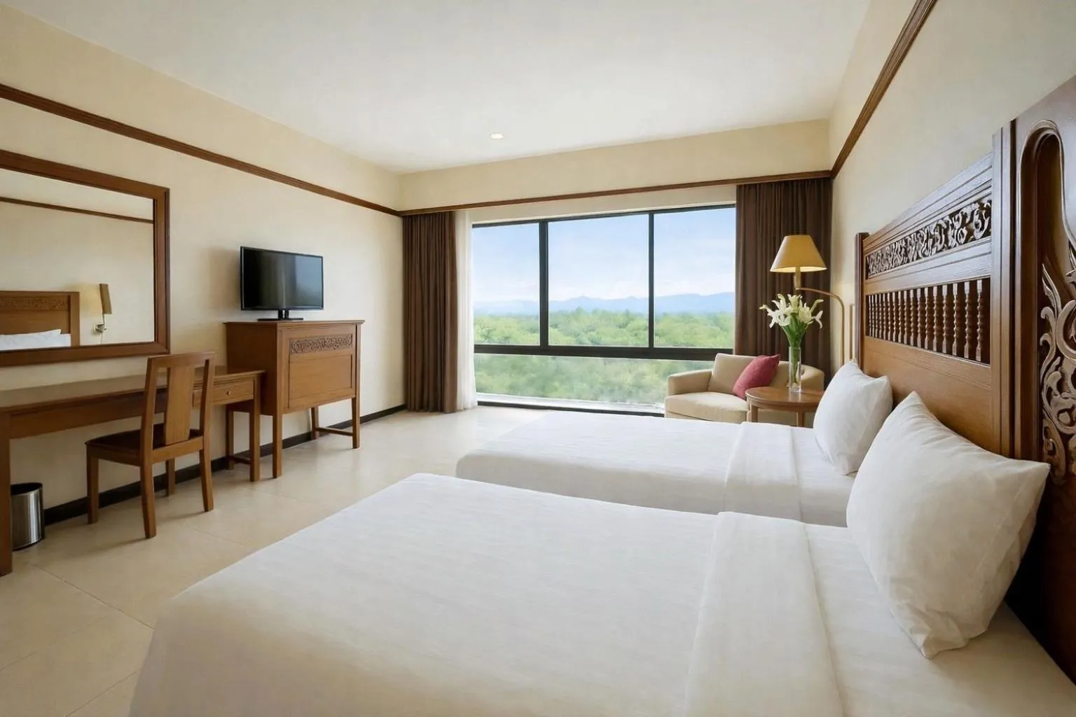 Photo of the whole room, Bed in Loei Palace Hotel