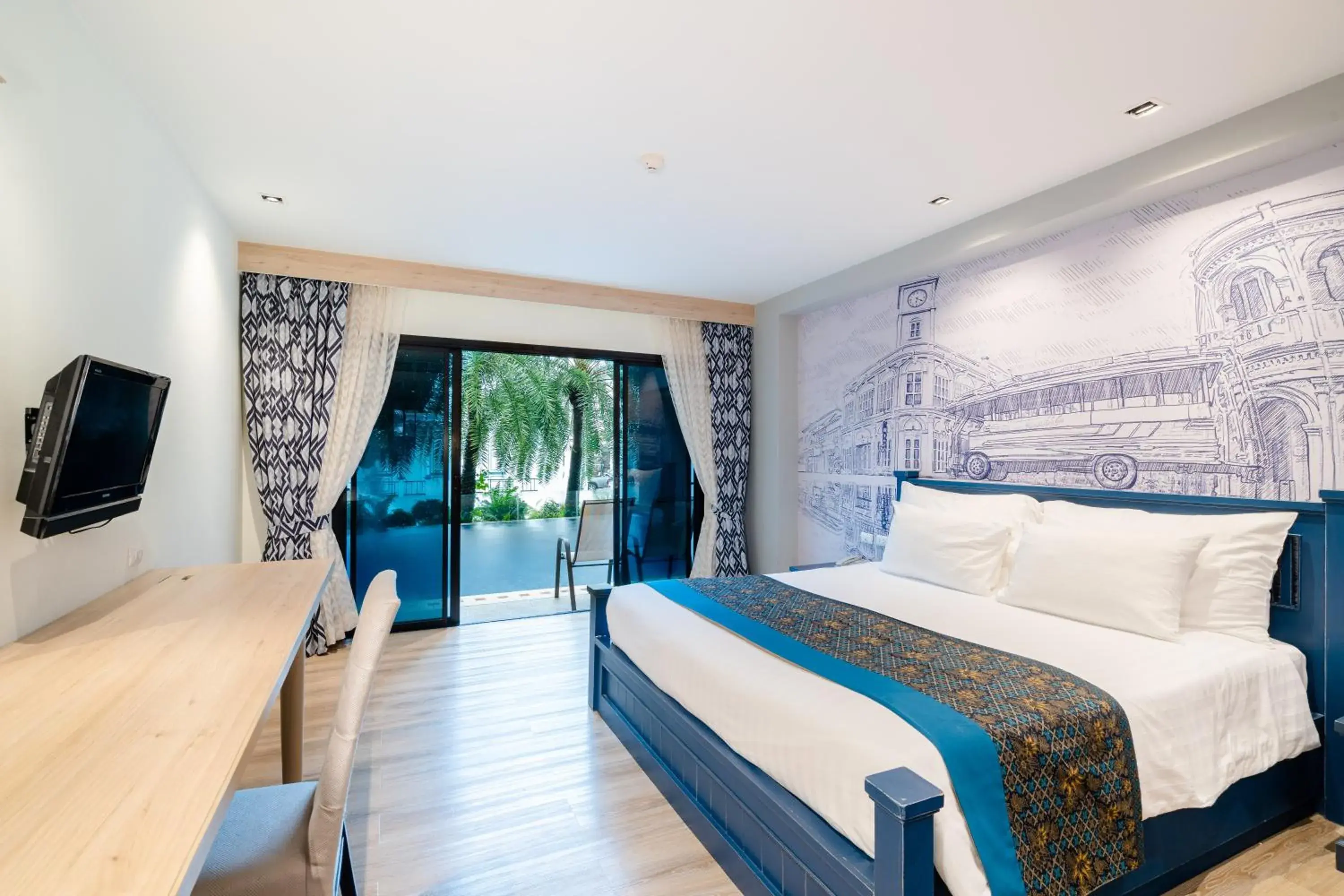 Deluxe Double Bed Pool Access + Free Coworking Space in Bhukitta Boutique Hotel Phuket Town Deluxe Double Bed Pool Access + Free Coworking Space in Bhukitta Boutique Hotel Phuket Town
