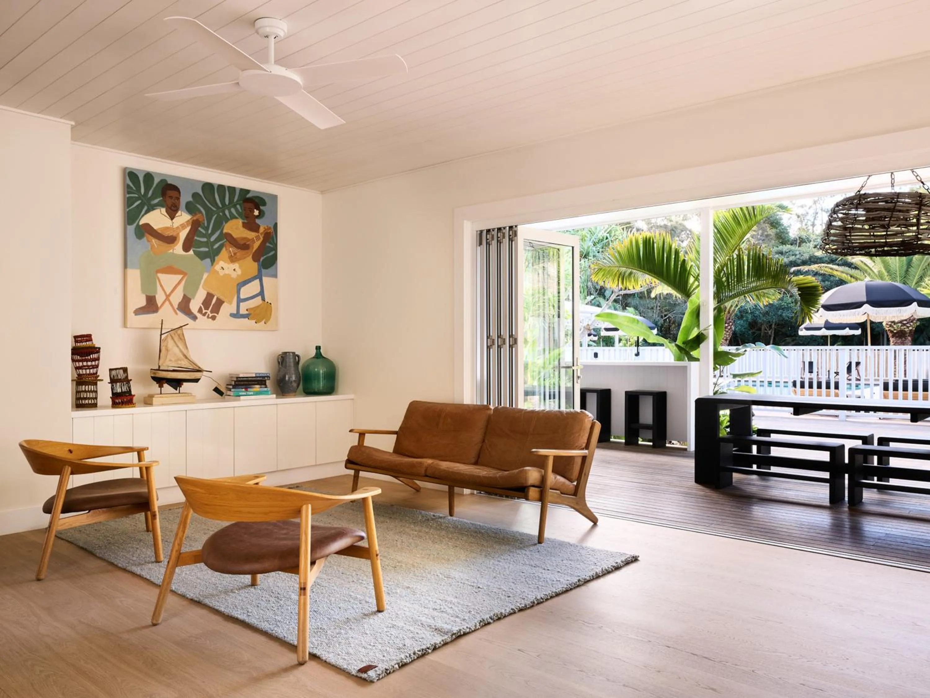 Communal lounge/ TV room in Atlantic Byron Bay