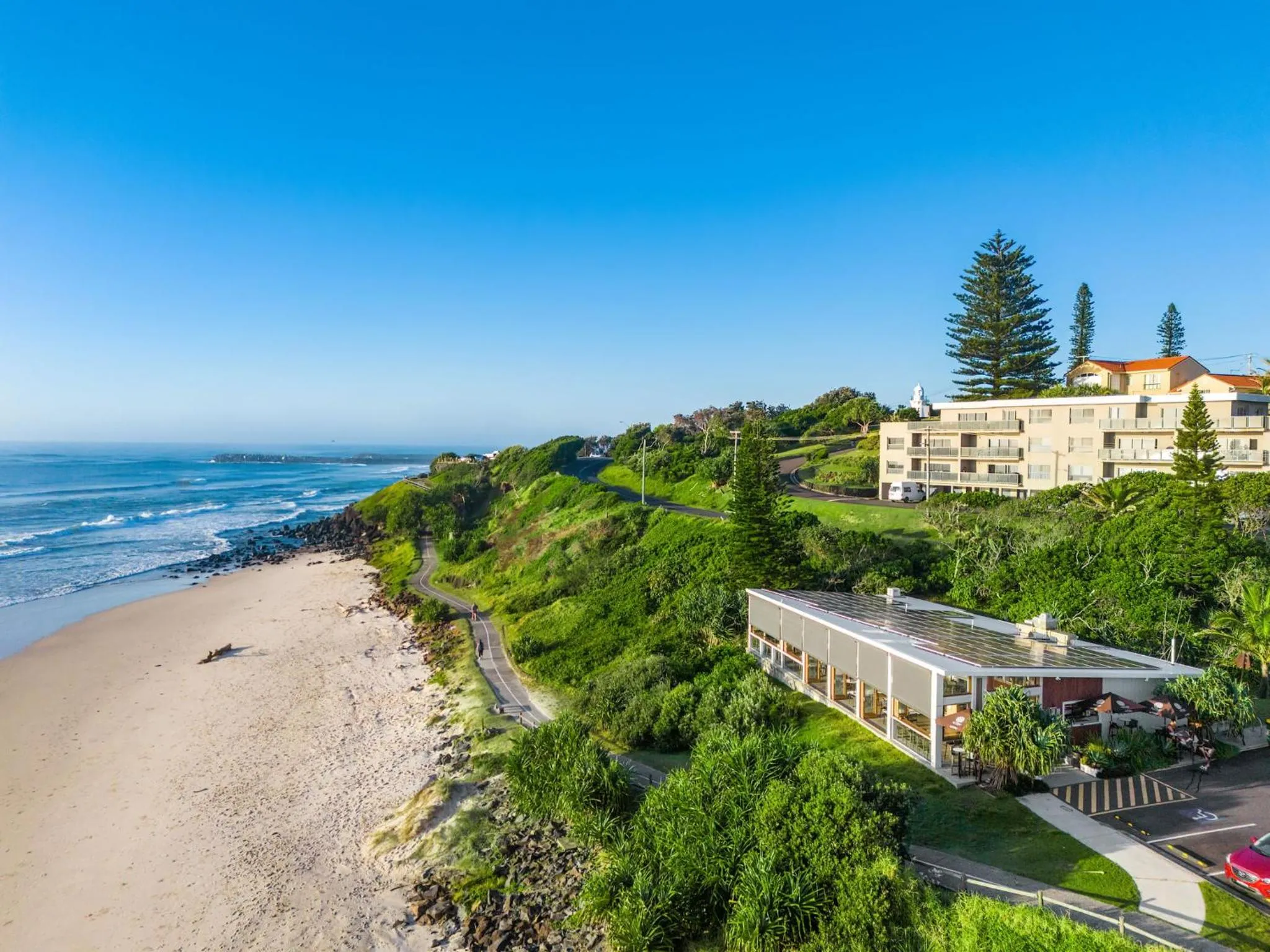 Beach in Riverside Holiday Apartments