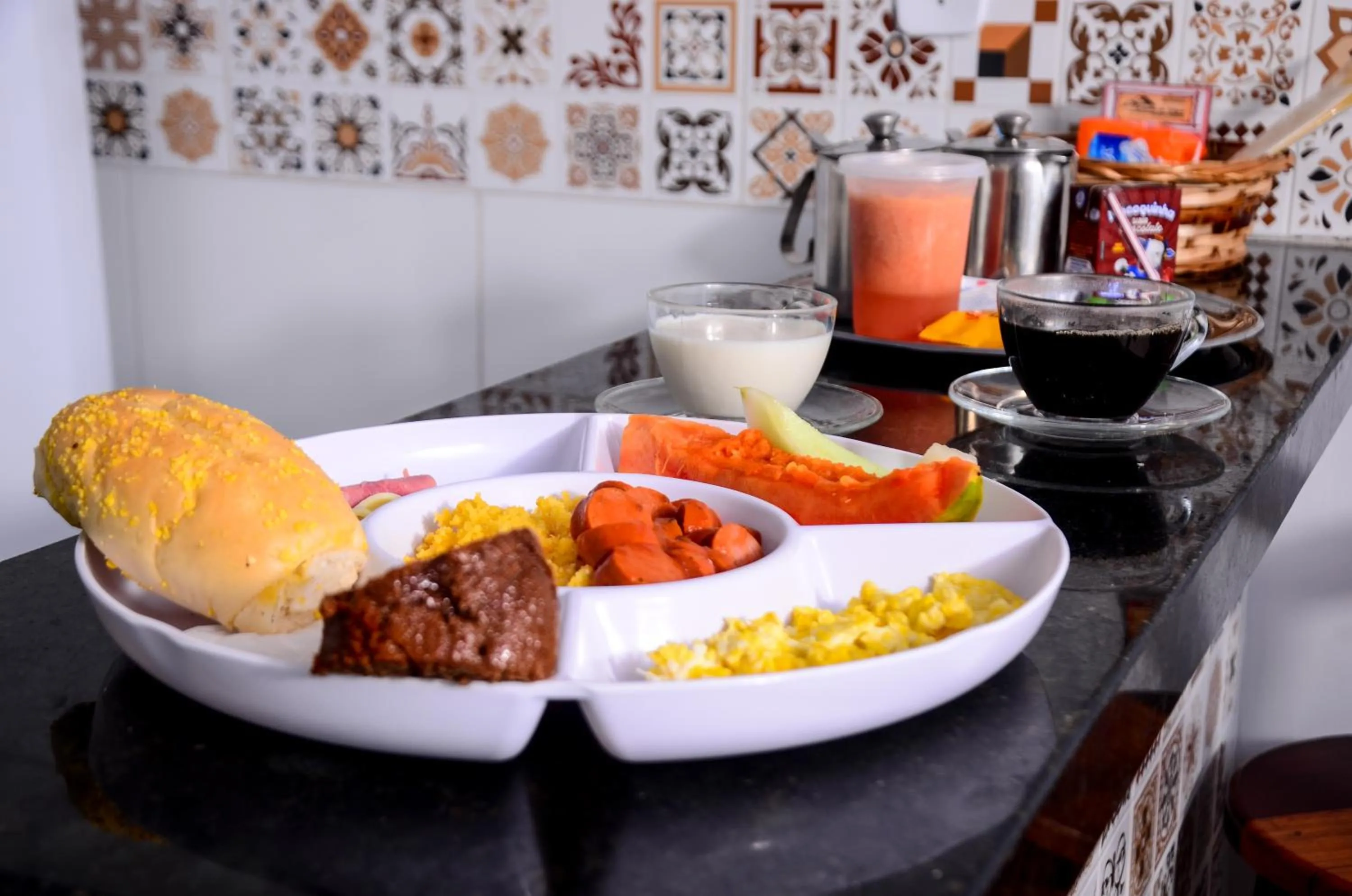 Breakfast in Pousada Chalés do Toque