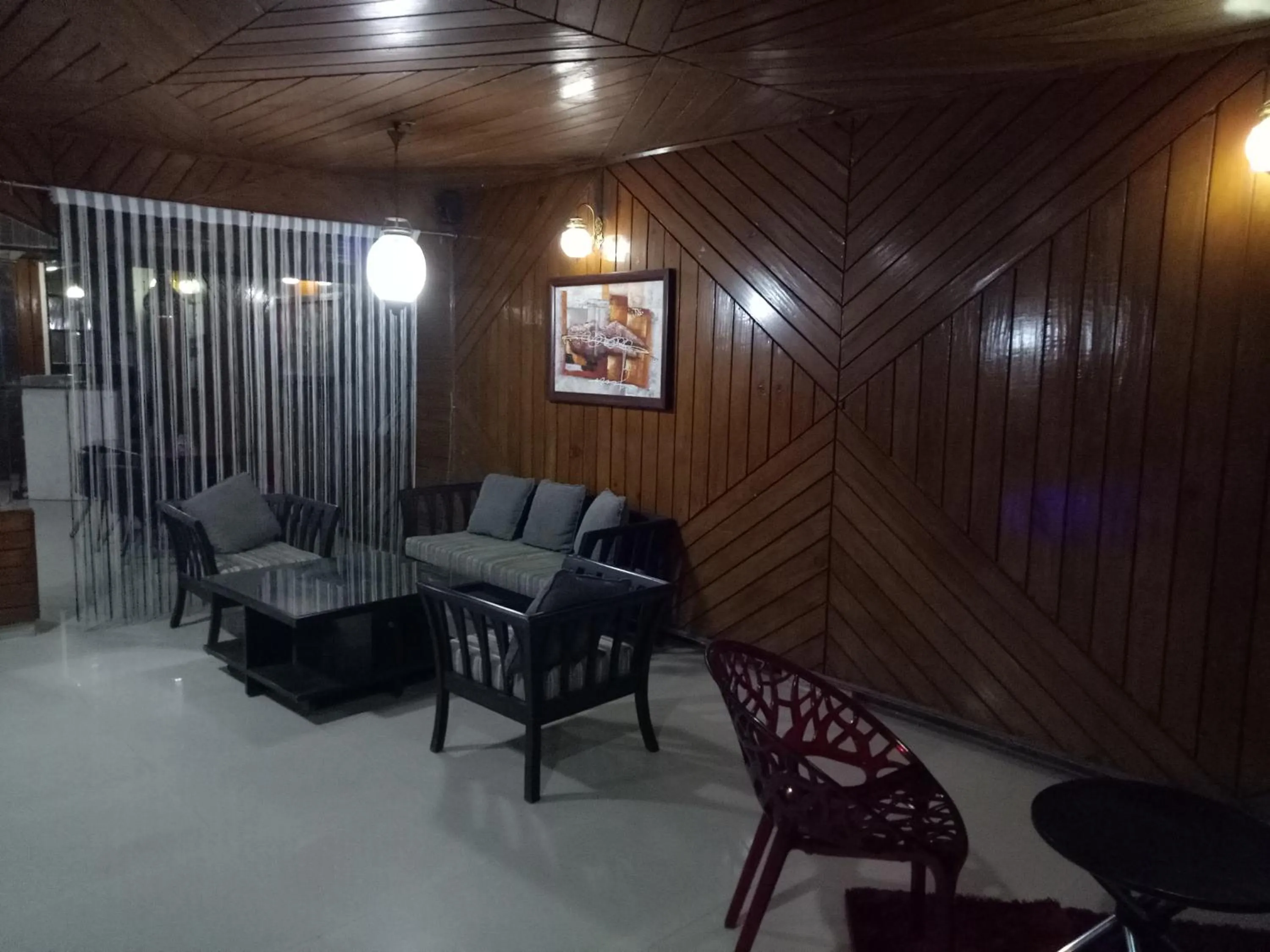 Seating area in Hotel Kameng