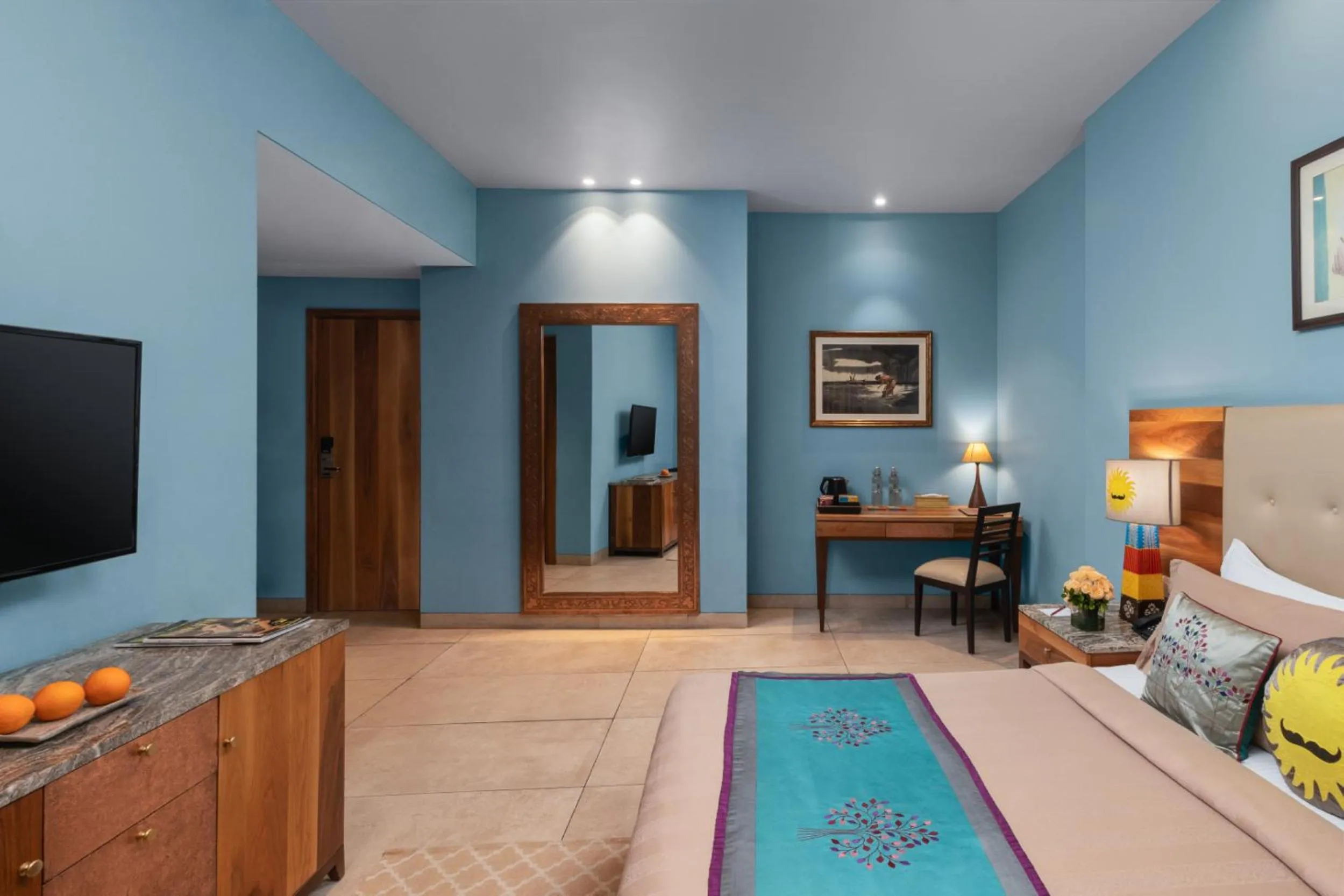 Bedroom in juSTa Luxe Sajjangarh Resort & Spa, Udaipur