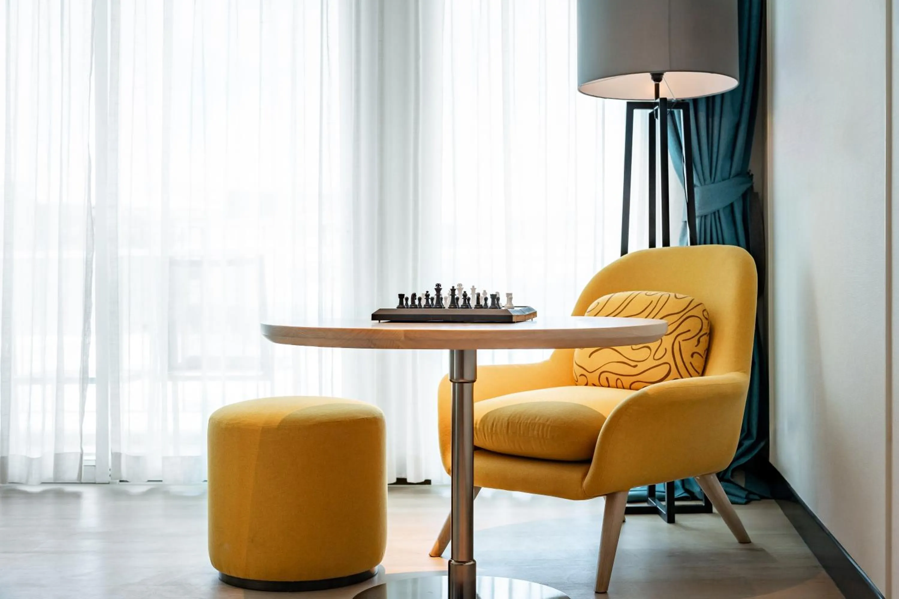 Seating area in M Social Hotel Phuket