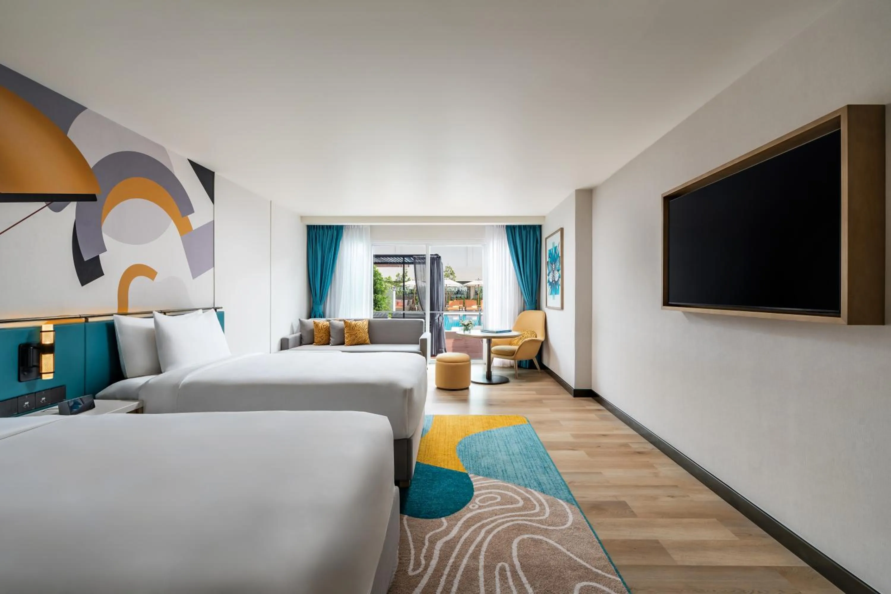 Bedroom, Bed in M Social Hotel Phuket