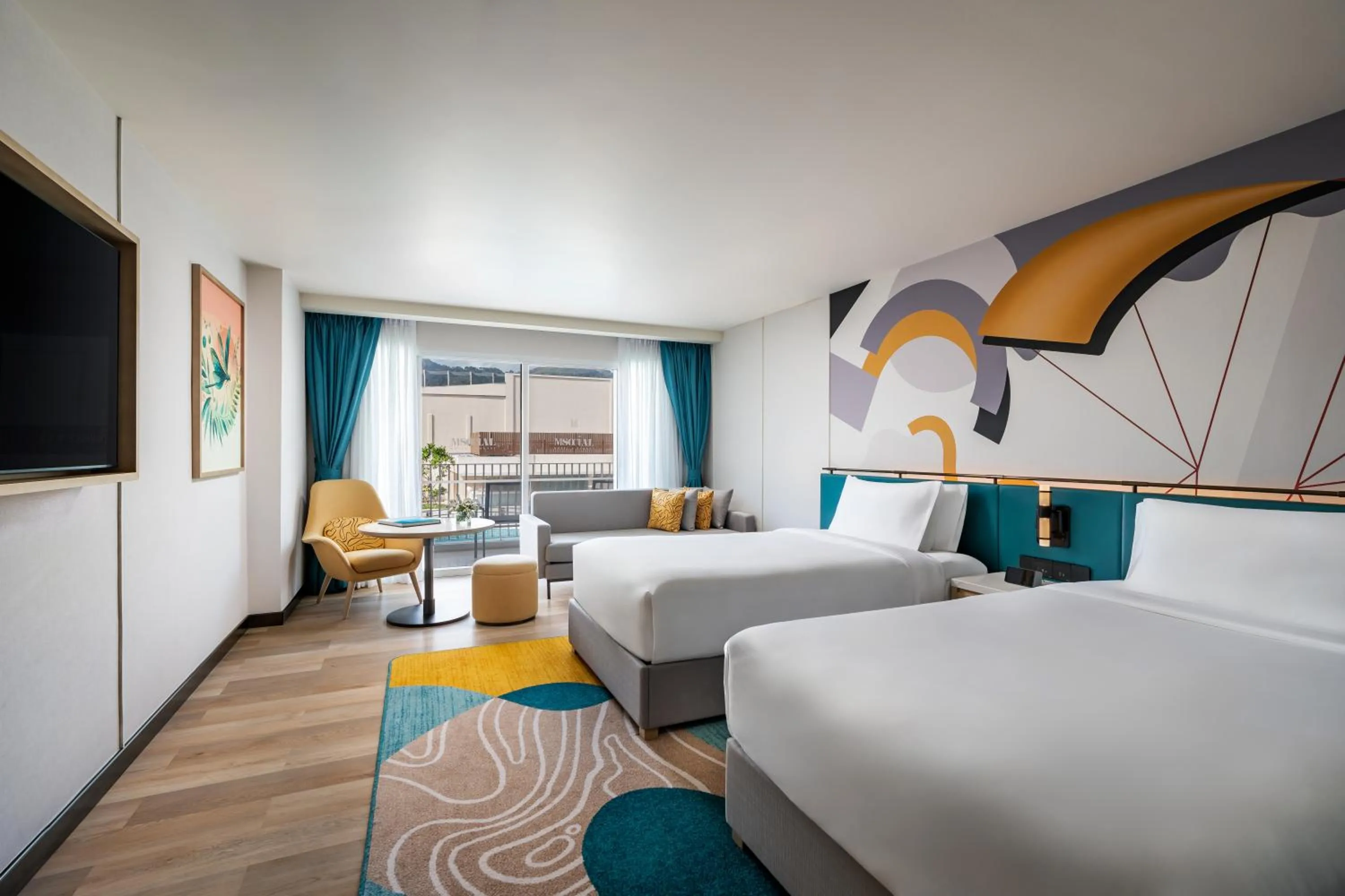 Bedroom, Bed in M Social Hotel Phuket