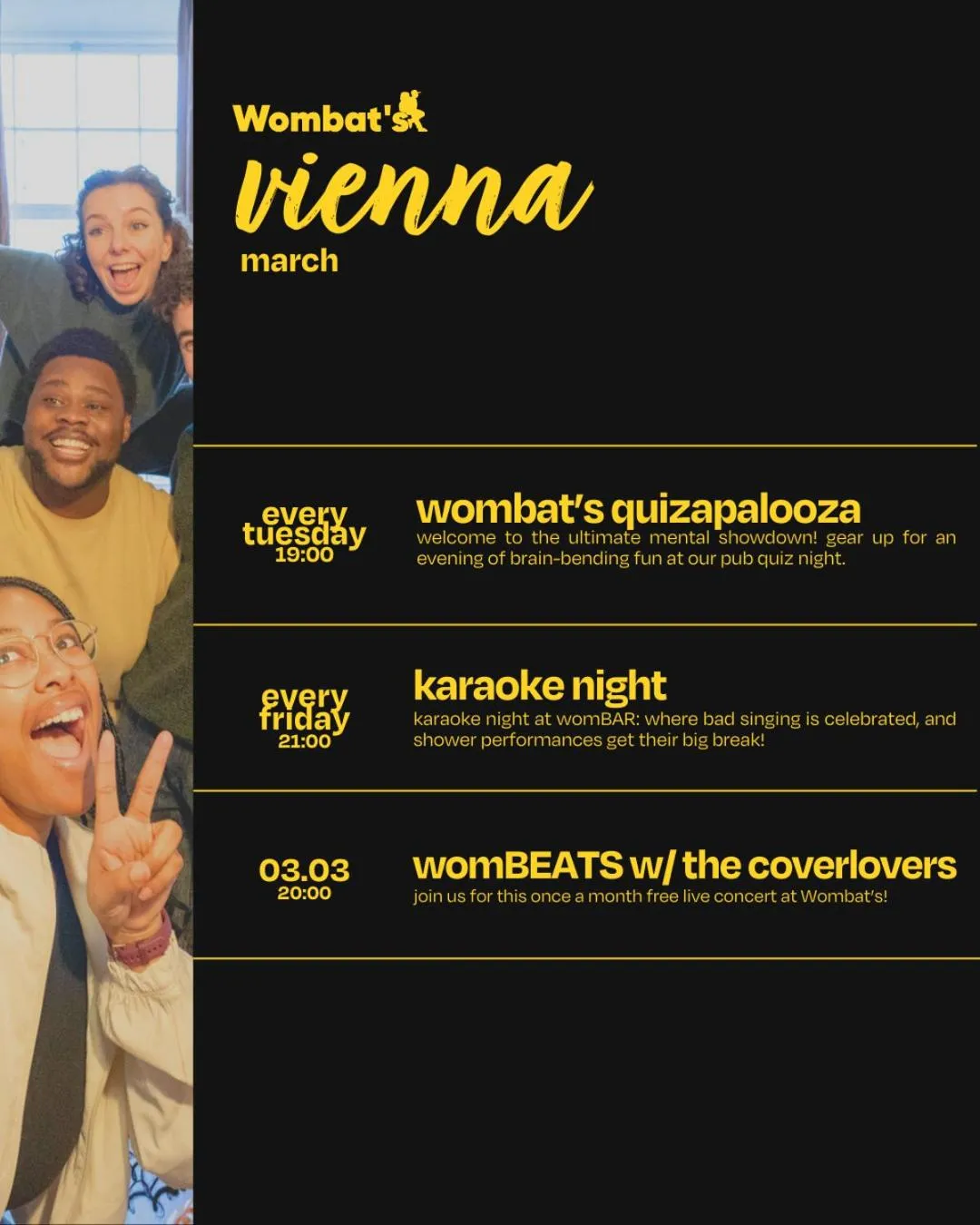 Evening entertainment in Wombat's City Hostel Vienna Naschmarkt