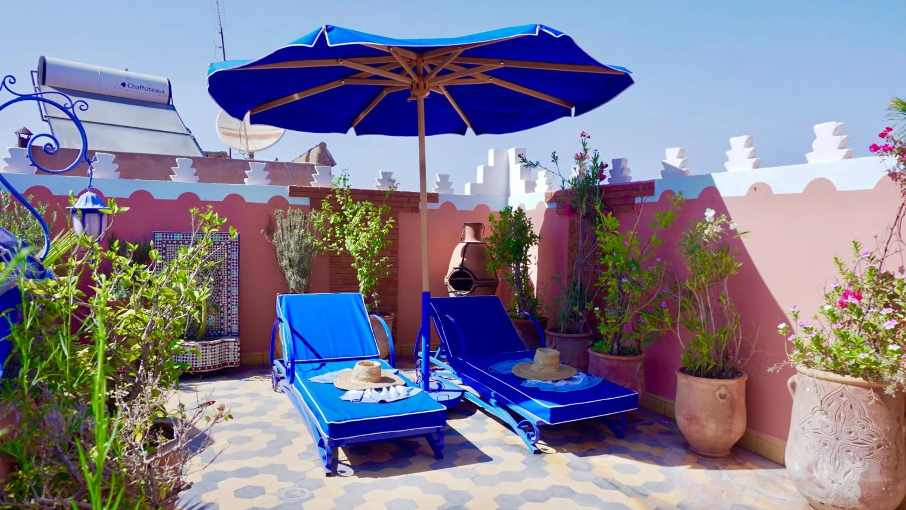 Patio in Riad bleu du Sud