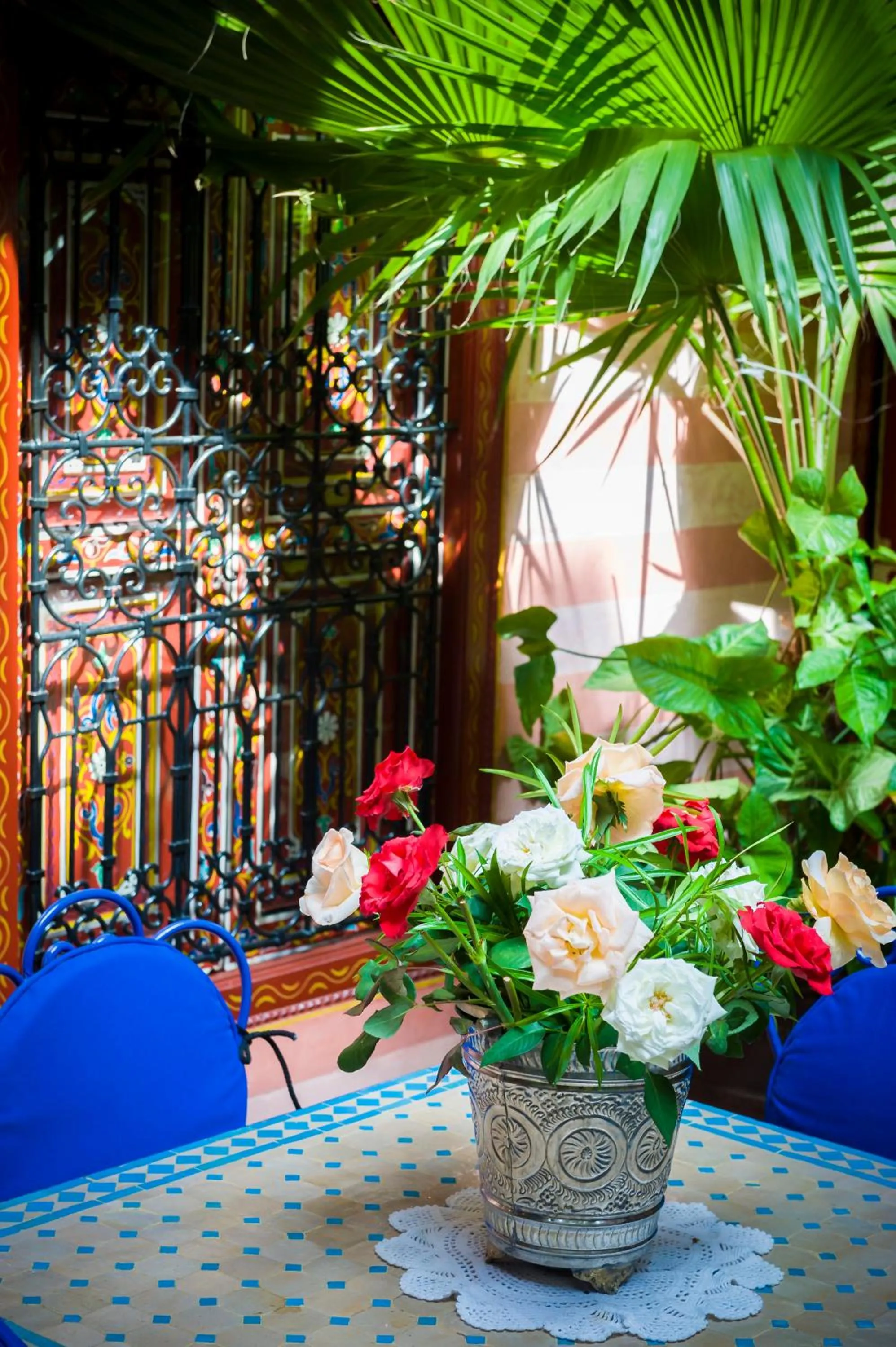Dining area in Riad bleu du Sud