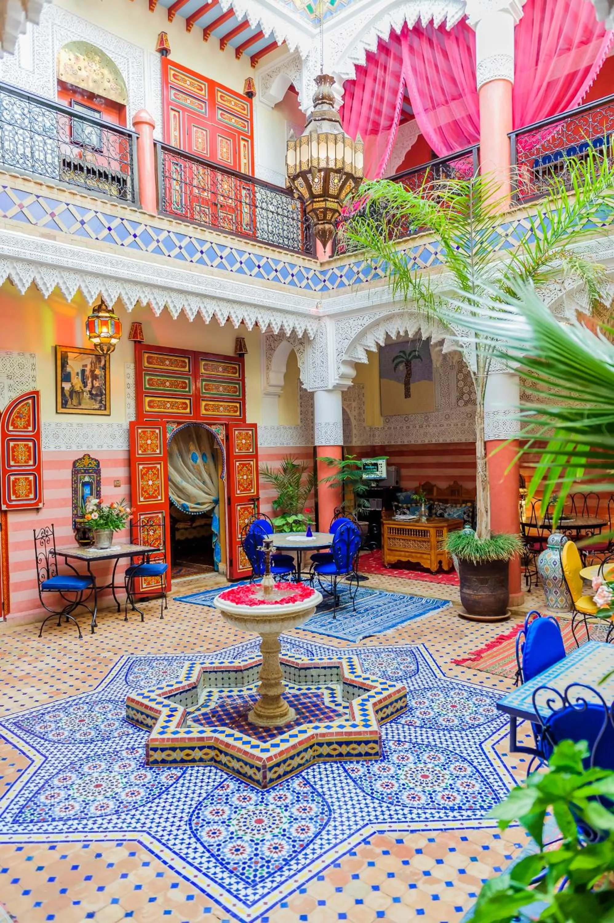 Patio in Riad bleu du Sud
