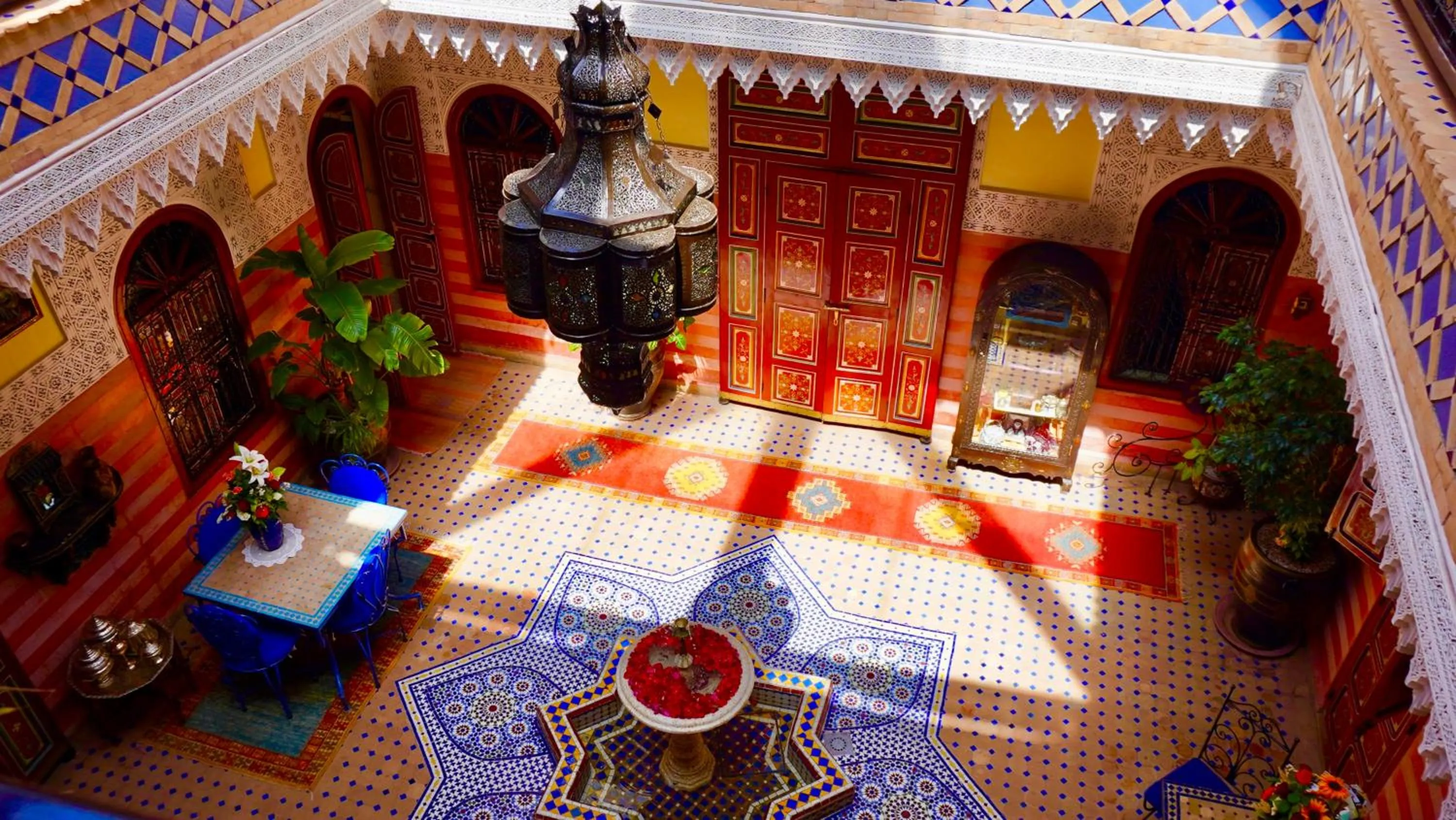 Living room in Riad bleu du Sud