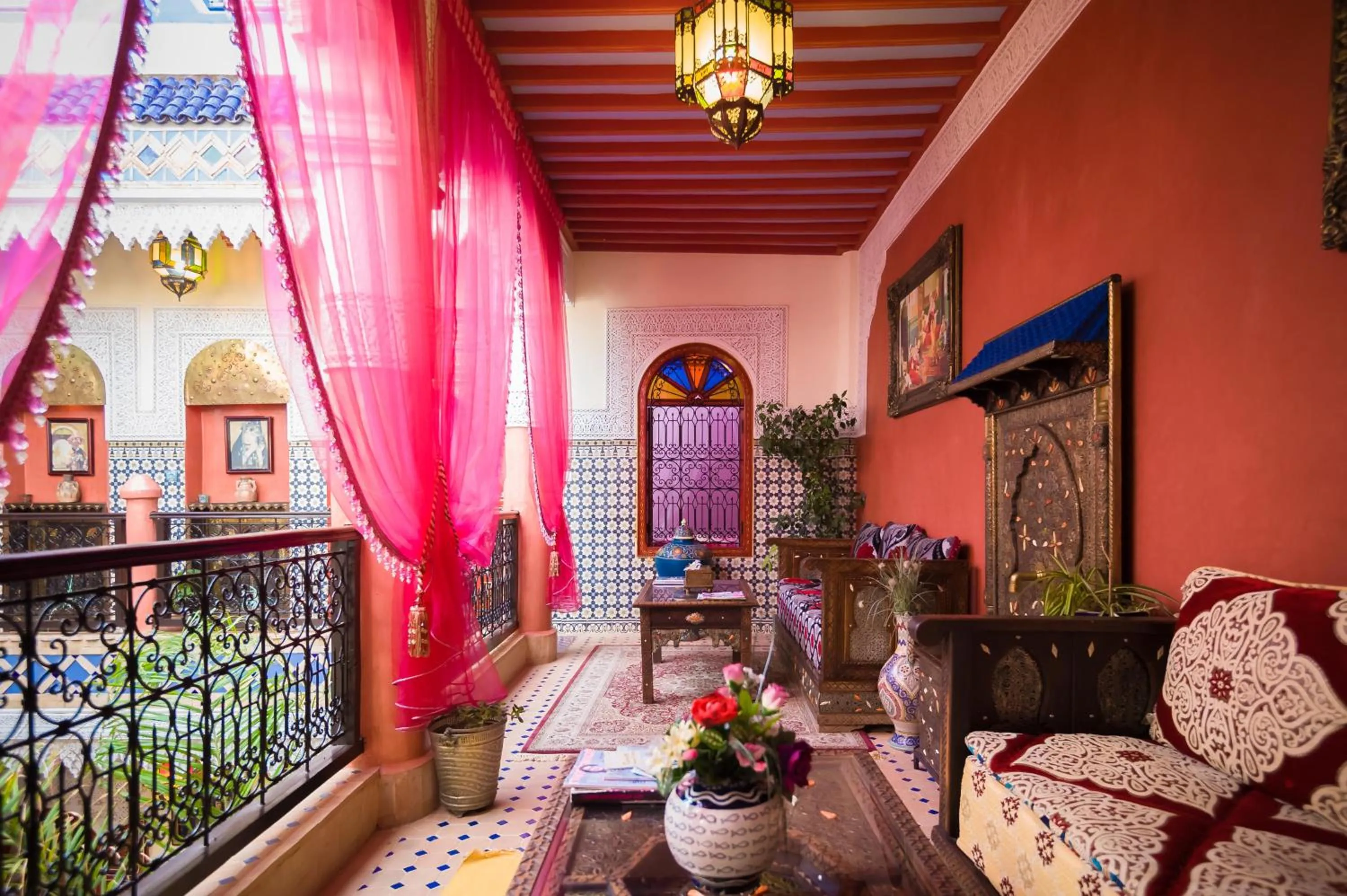 Living room in Riad bleu du Sud