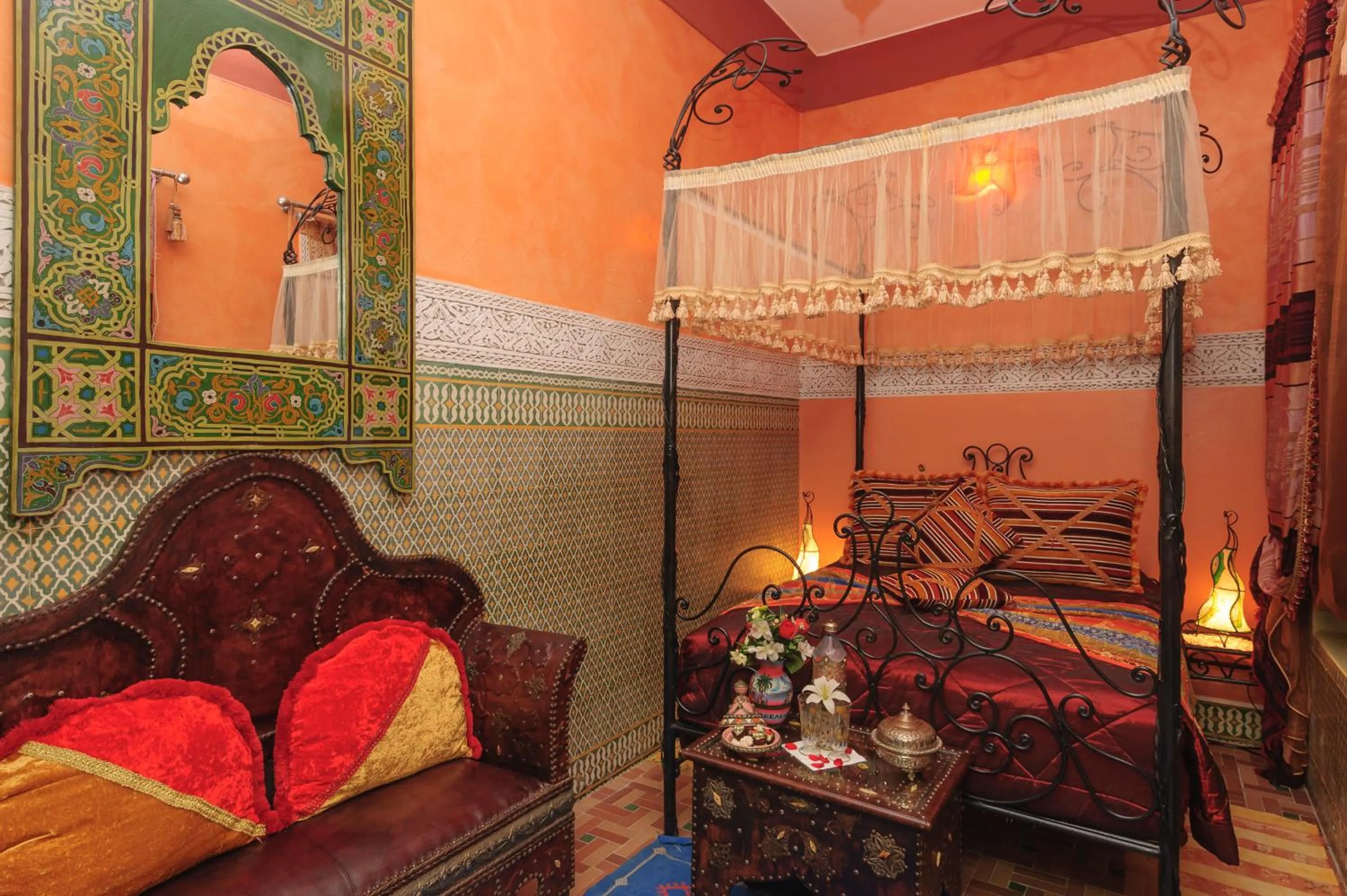 Bedroom in Riad bleu du Sud
