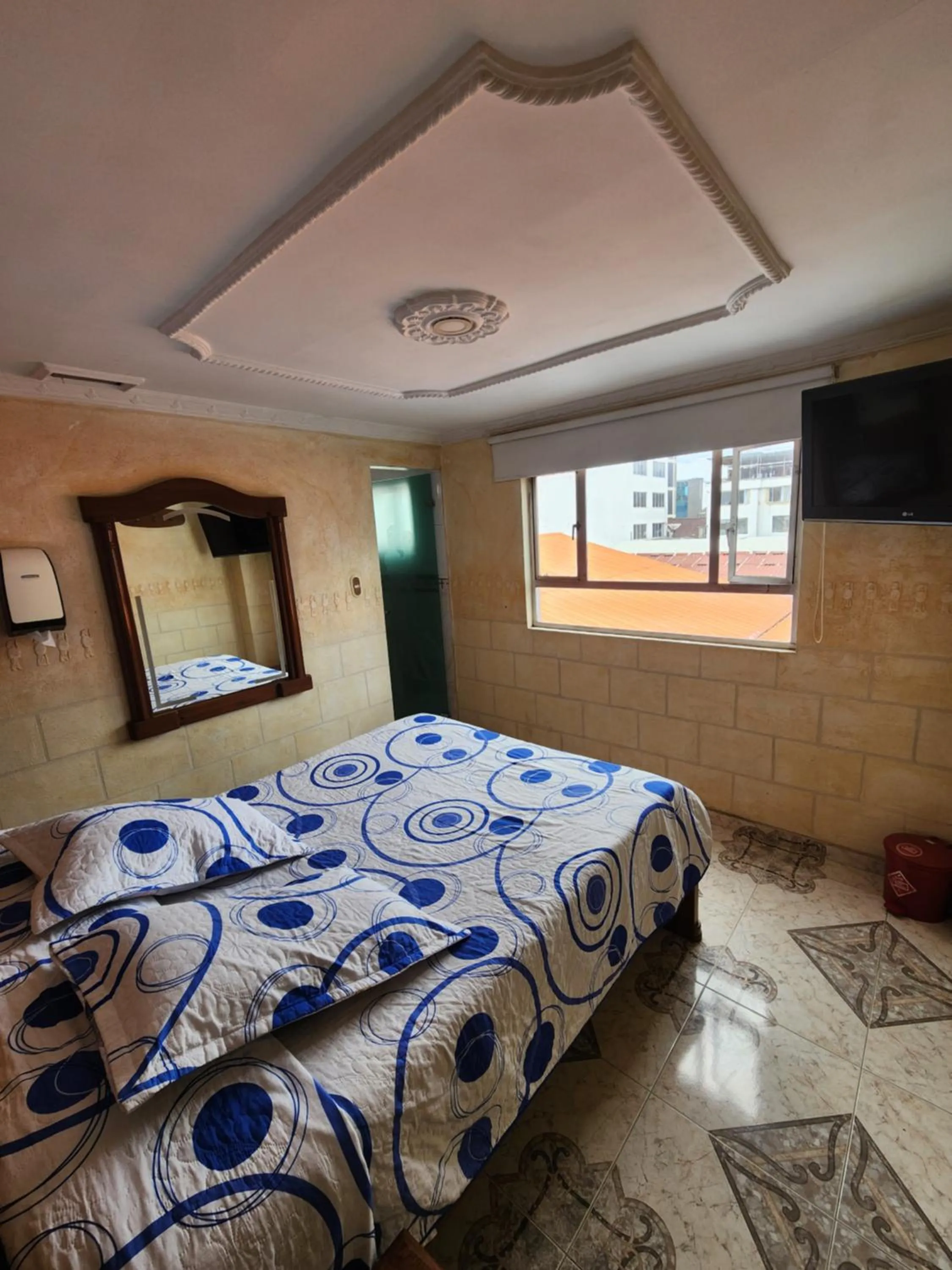 Bed in Motel Piramides De Cristal