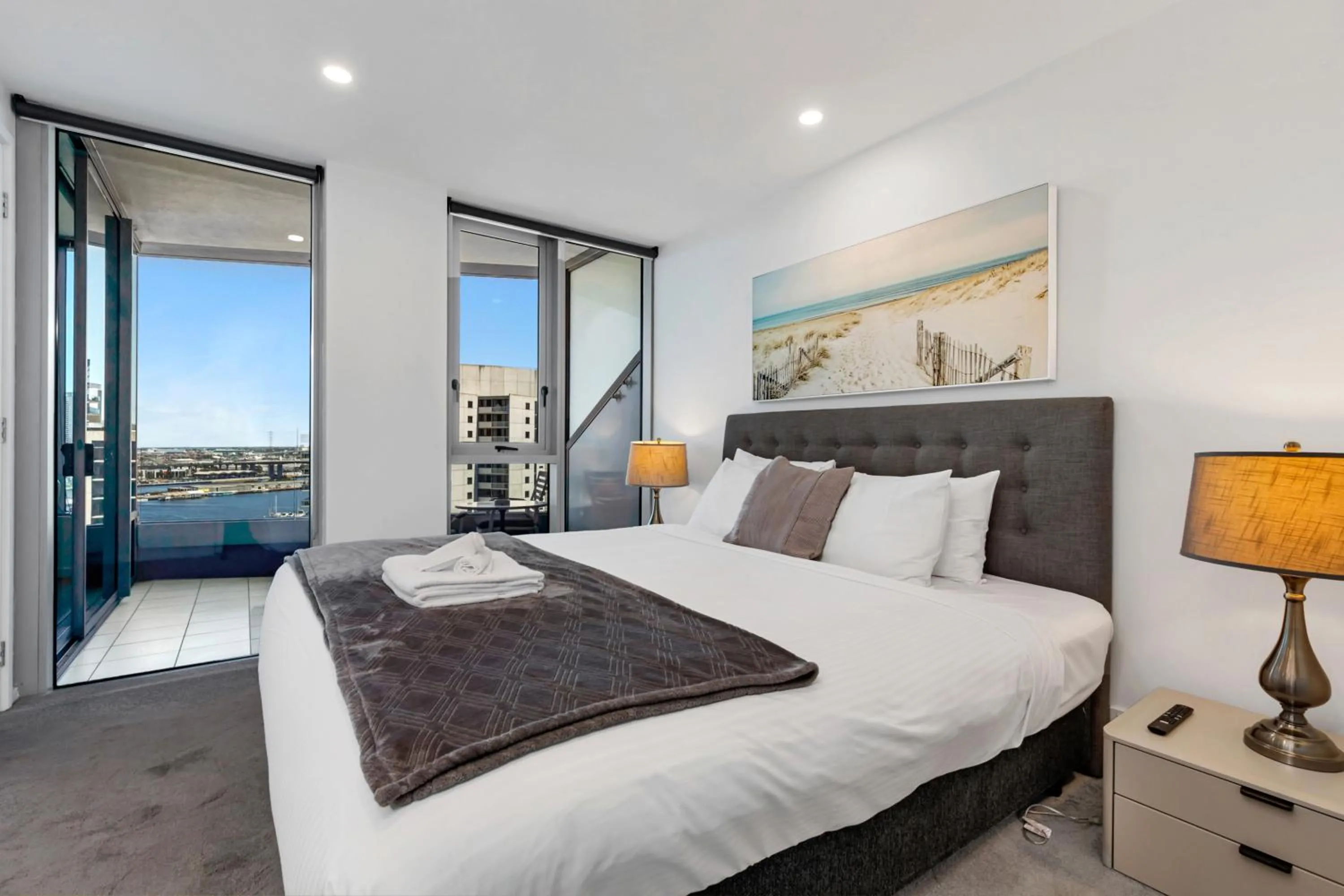 Bedroom, Bed in Docklands Private Collection - NEWQUAY