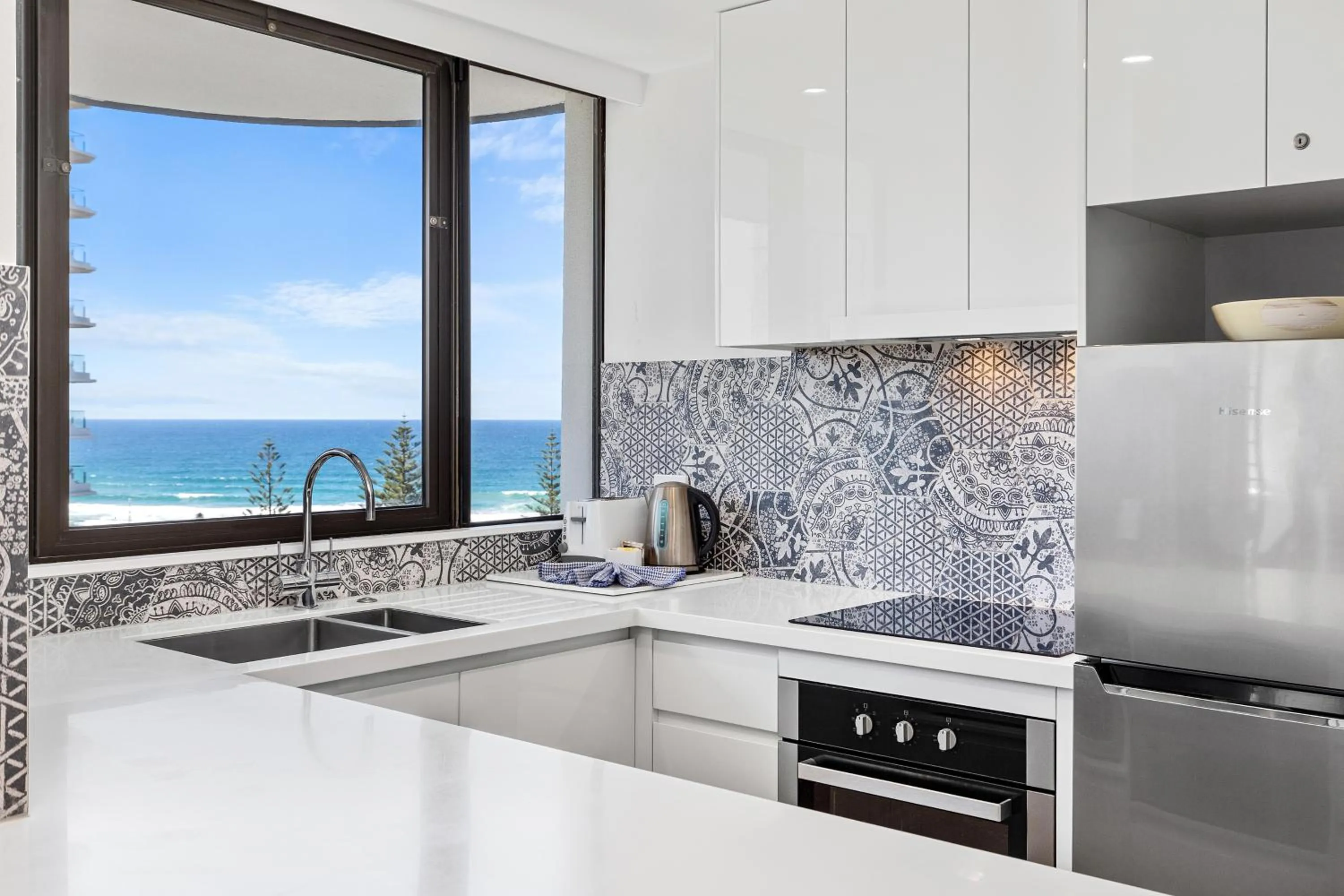 kitchen in Pacific Resort Broadbeach
