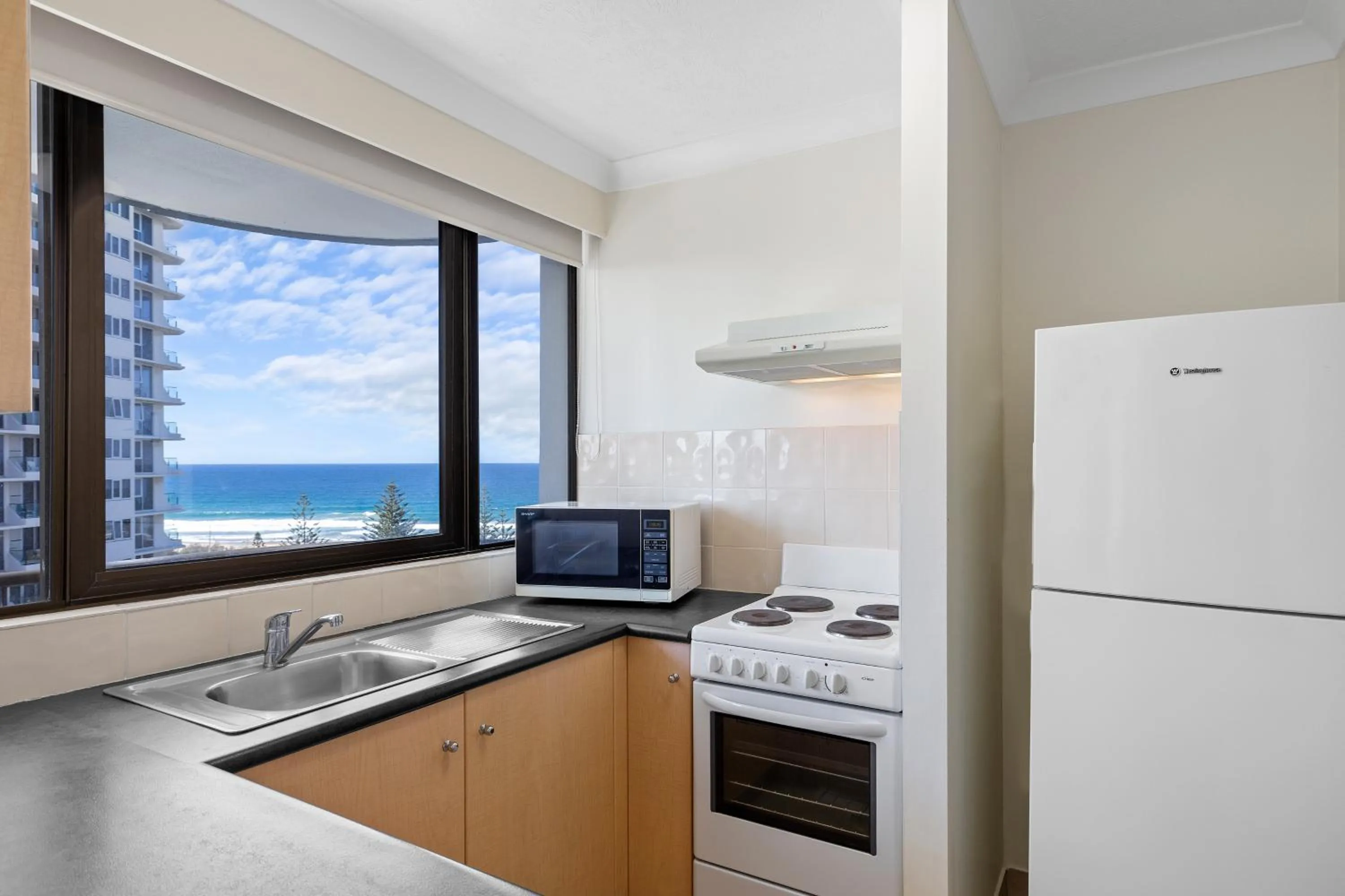kitchen in Pacific Resort Broadbeach