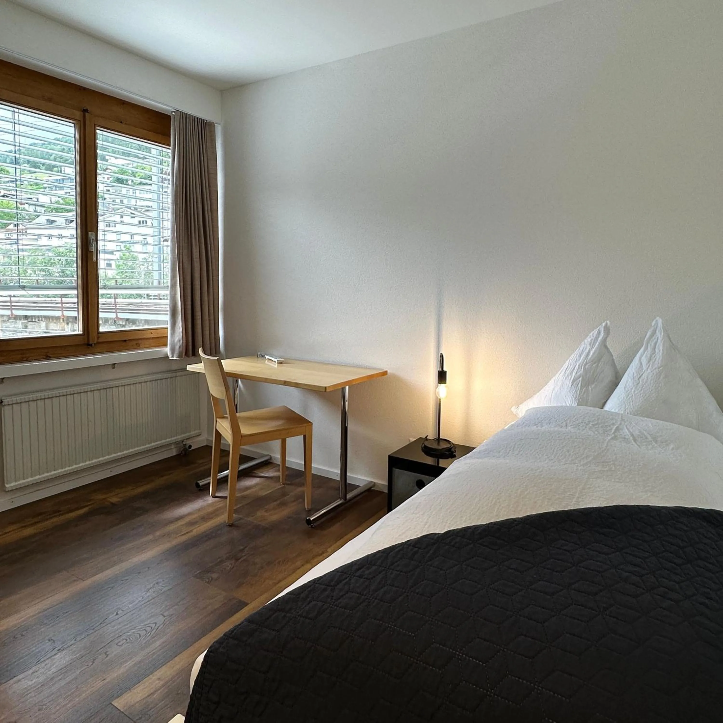 Bedroom, Bed in Hotel Rätia