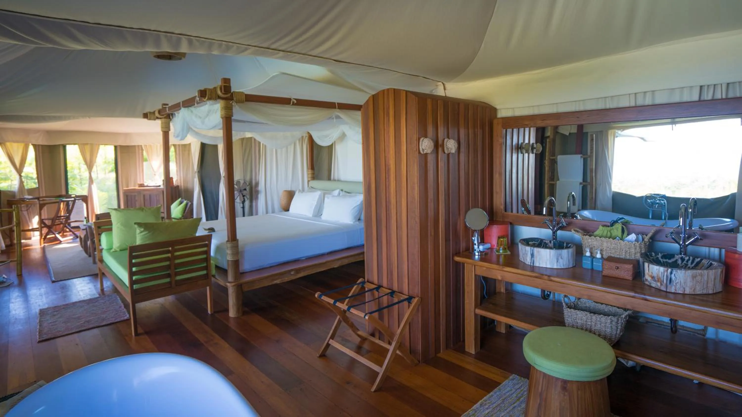 Bed in 9 Hornbills Tented Camp