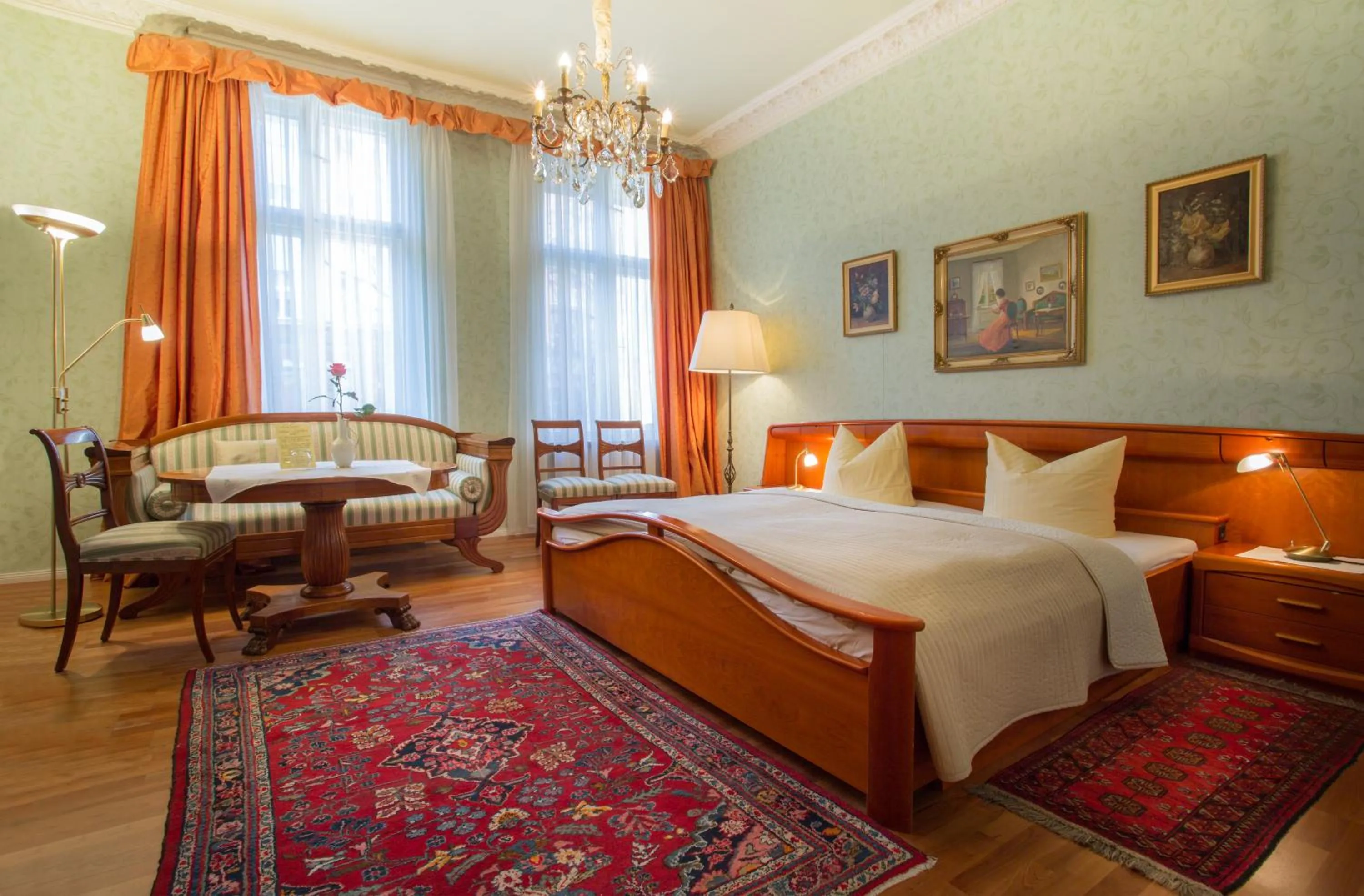 Bed in Das Literaturhotel Berlin