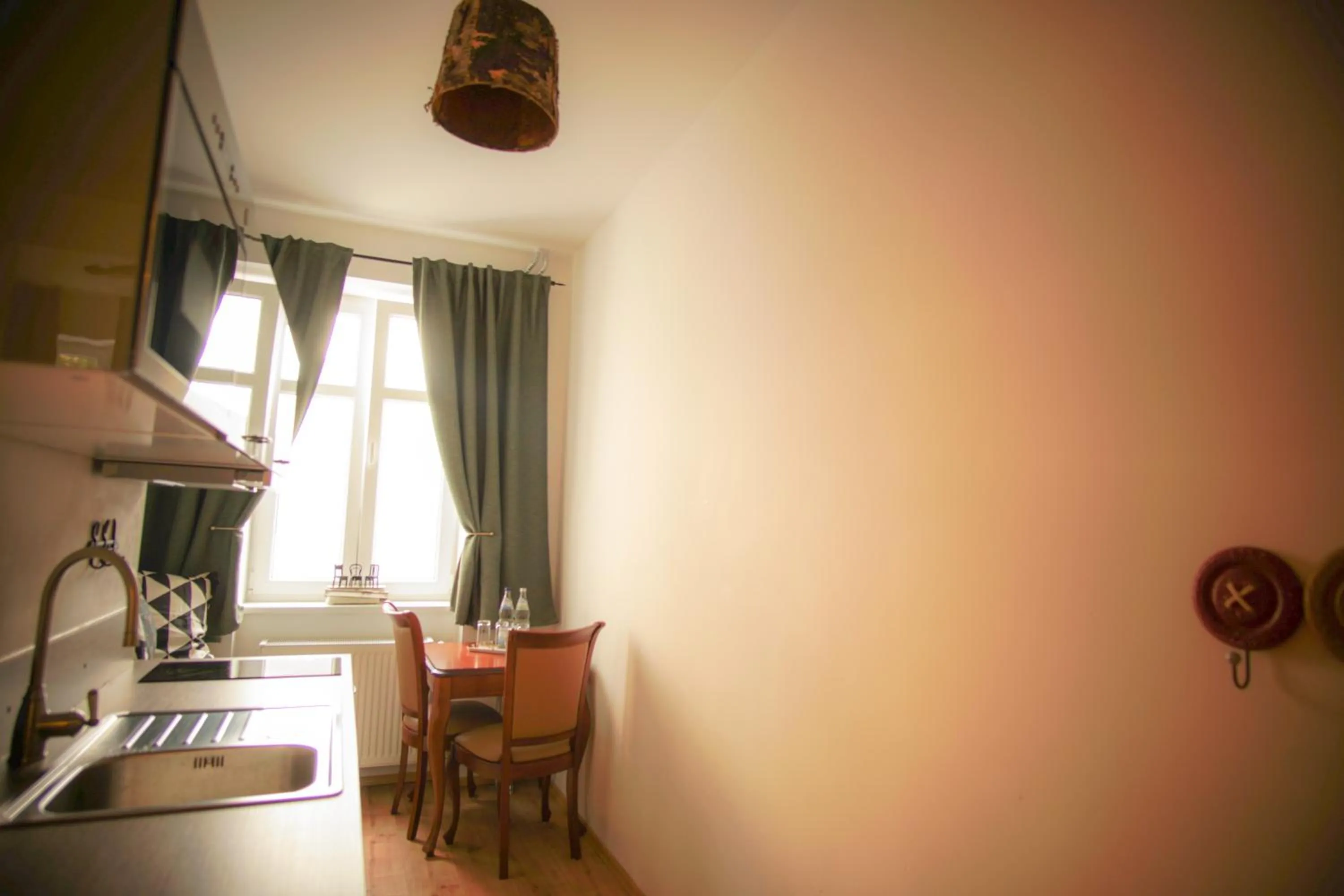 Kitchen or kitchenette in Hotel Bett und Buch