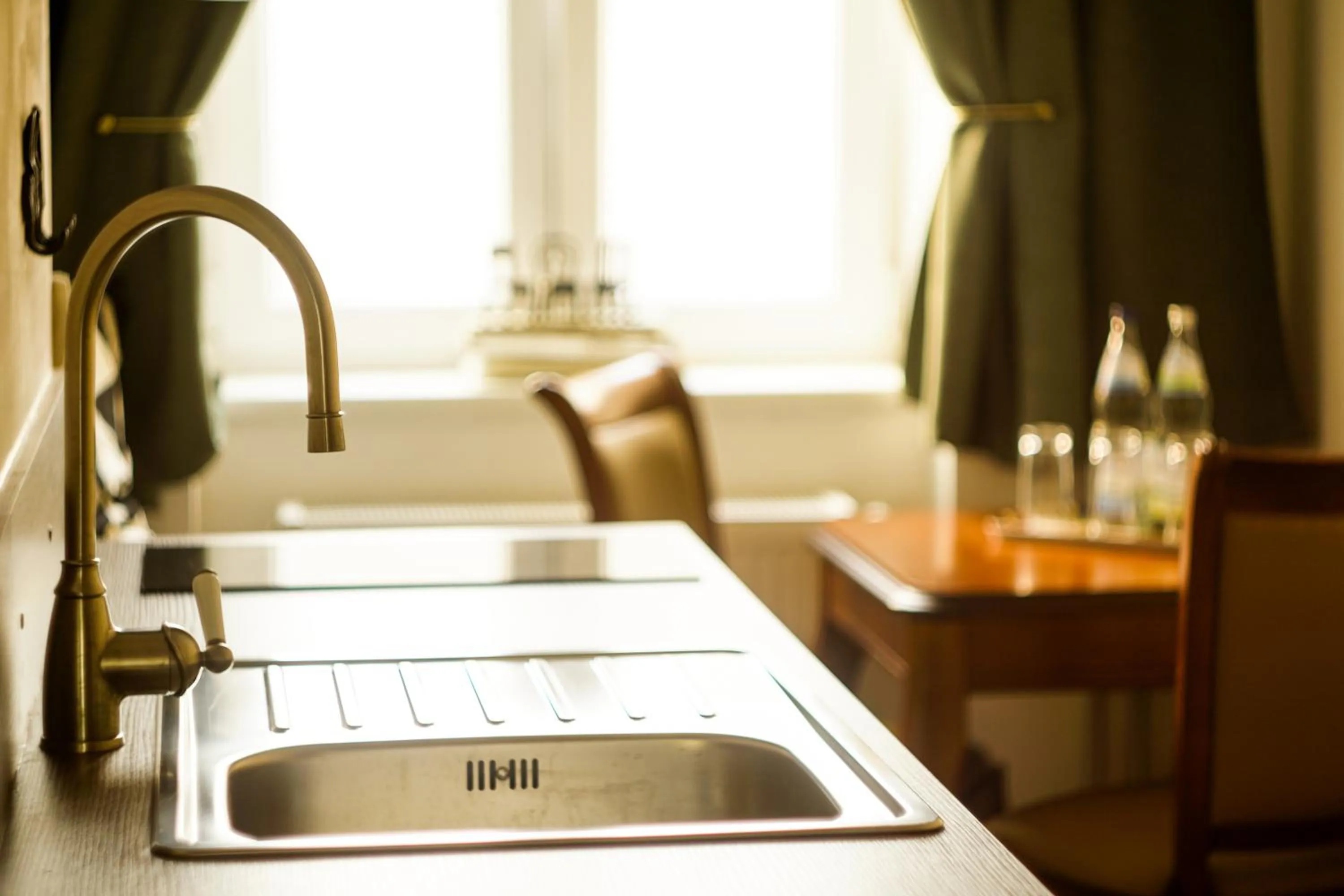 Kitchen or kitchenette in Hotel Bett und Buch