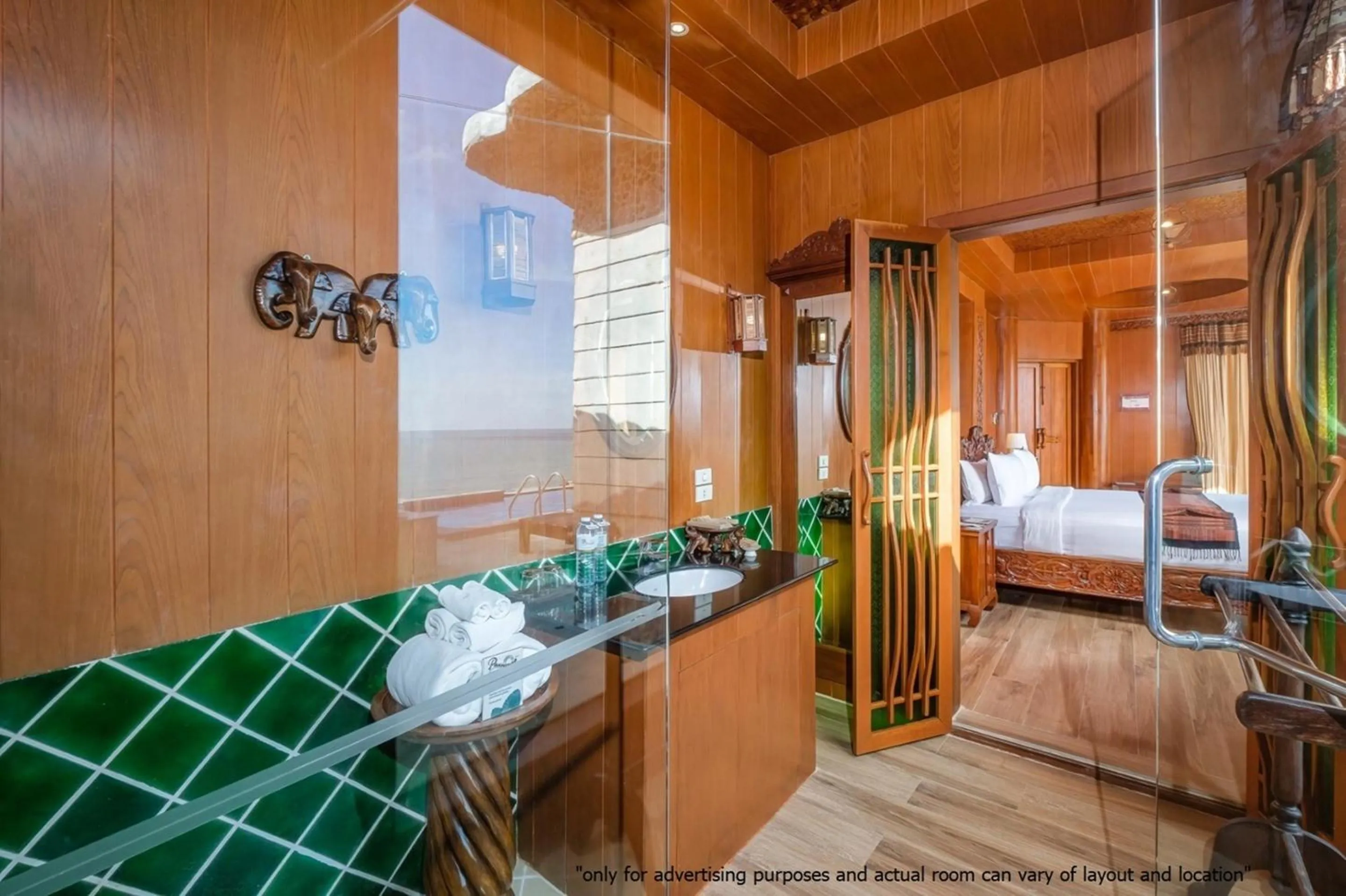 Bathroom, Bed in Panviman Resort Koh Phangan