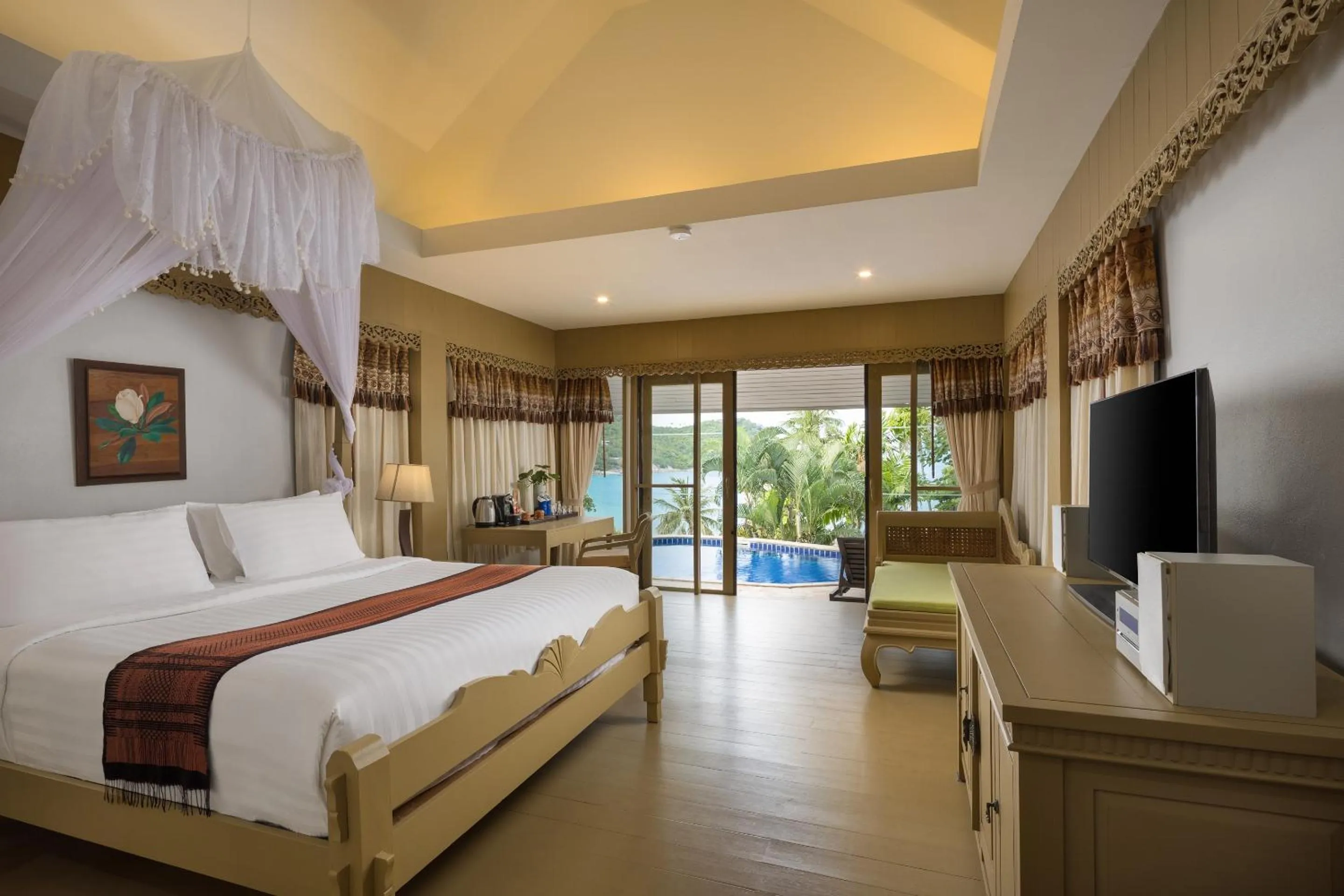 Bedroom, Bed in Panviman Resort Koh Phangan