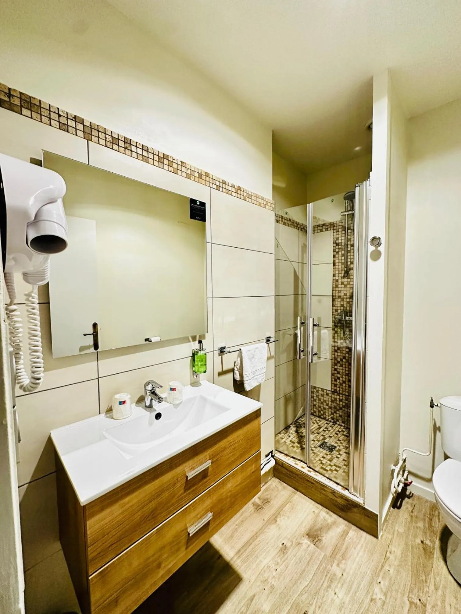 Shower in Hôtel Restaurant Le Repère