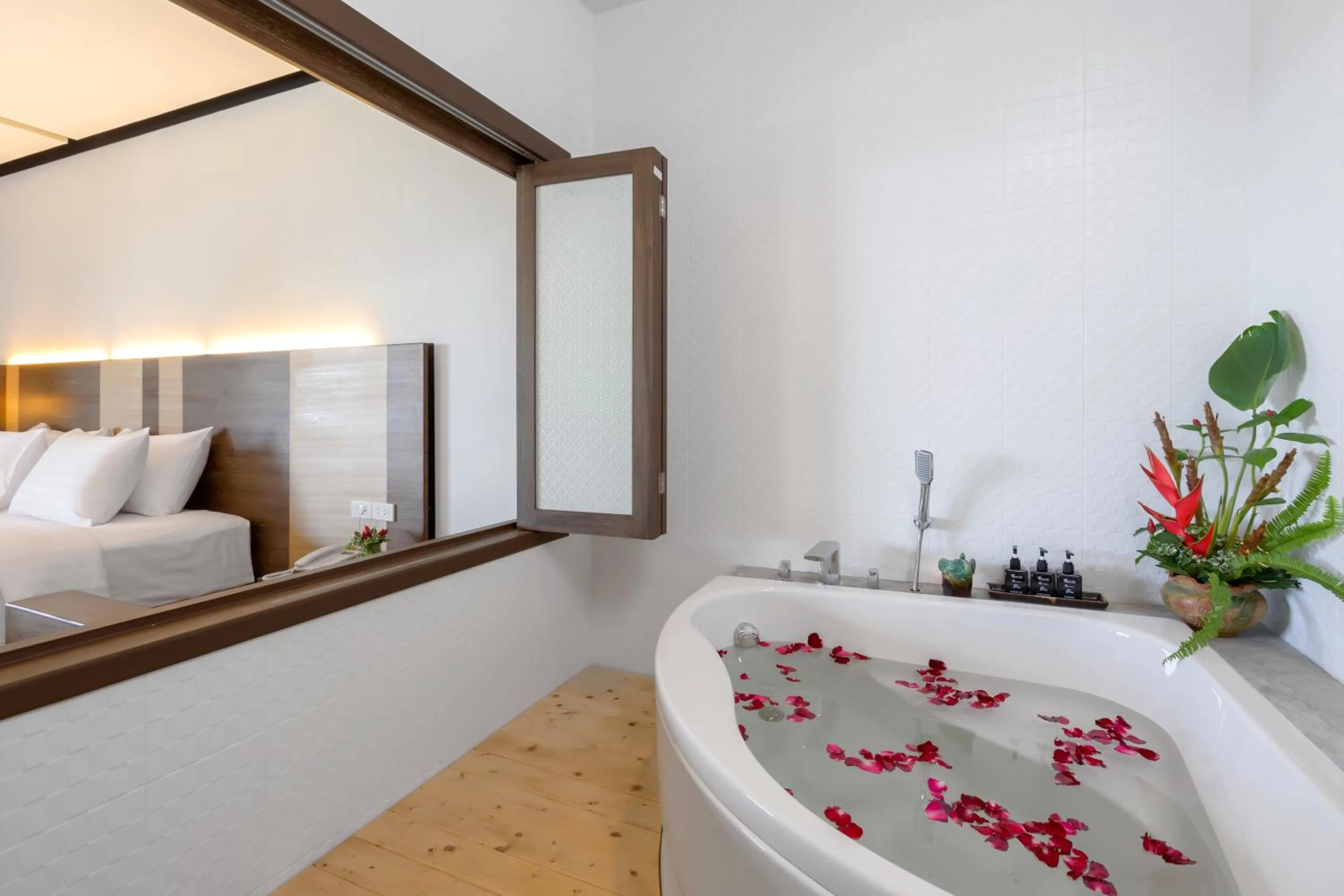 Bathroom, Bed in Secret Cliff Resort & Restaurant - SHA Plus