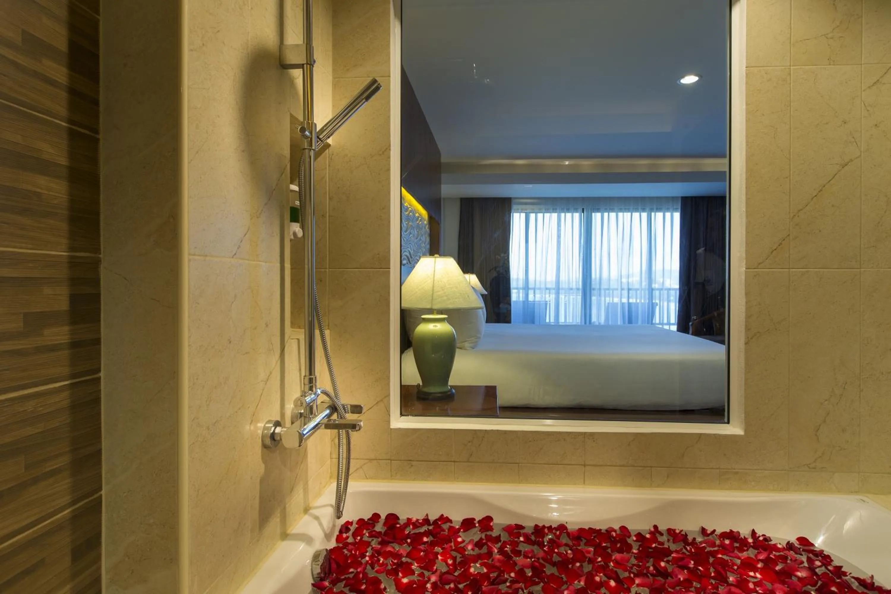 Bathroom, Bed in Chanalai Garden Resort, Kata Beach