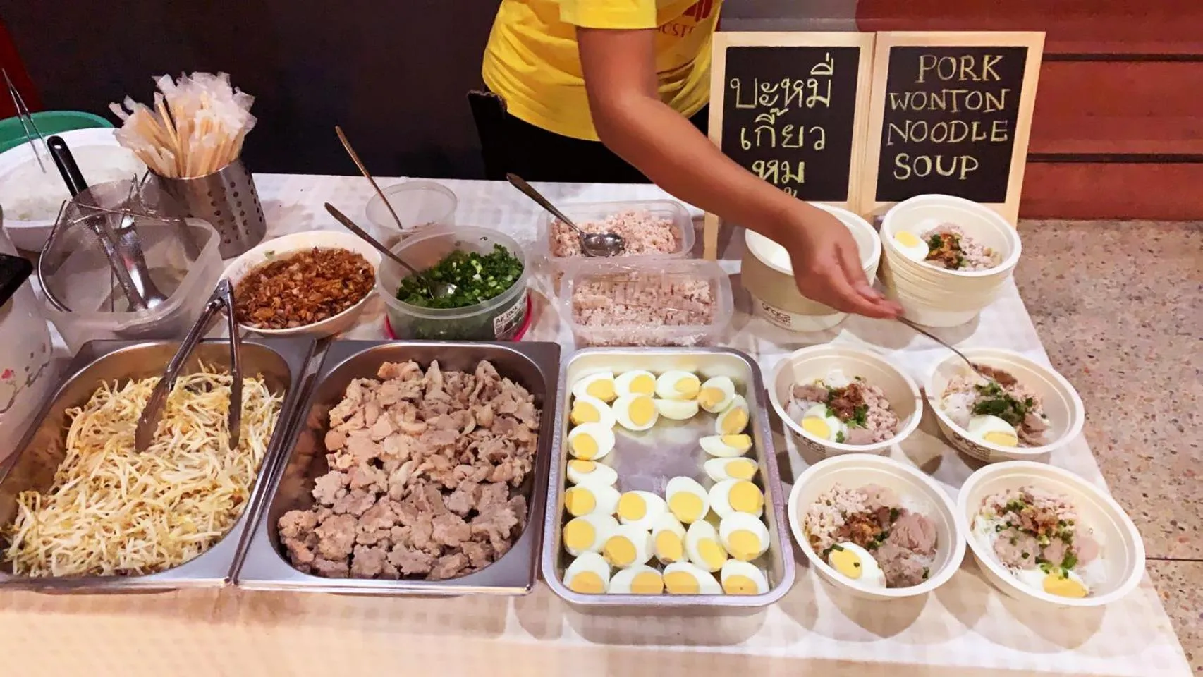 Food in CLOUD on Saladaeng Silom Hostel Bangkok