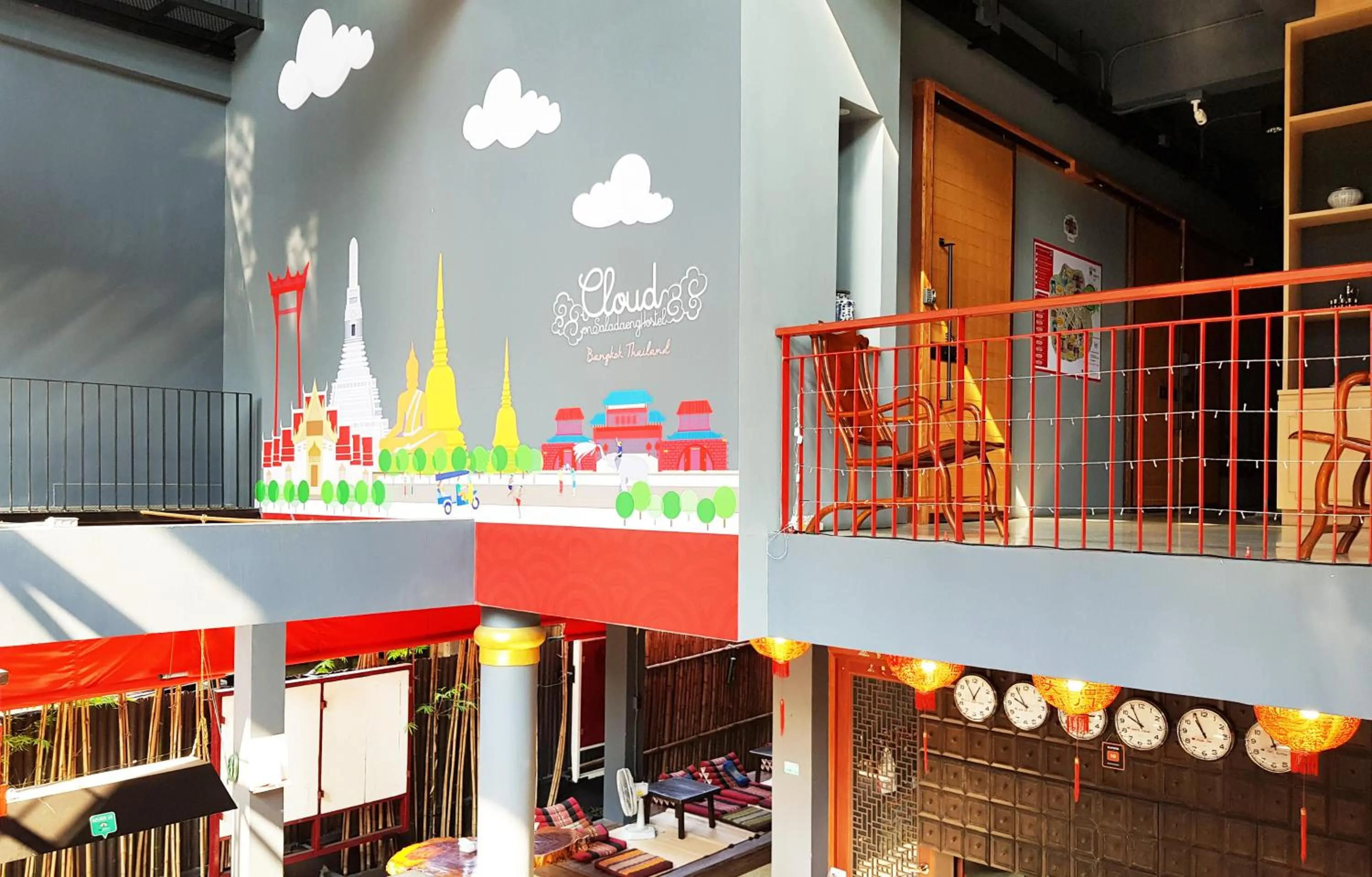Balcony/Terrace in CLOUD on Saladaeng Silom Hostel Bangkok