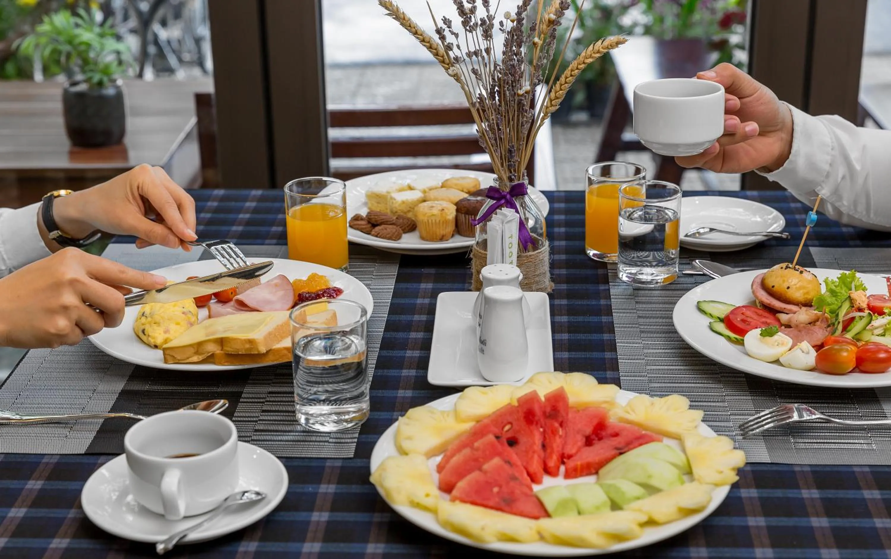 Buffet breakfast in Haka Boutique Hotel