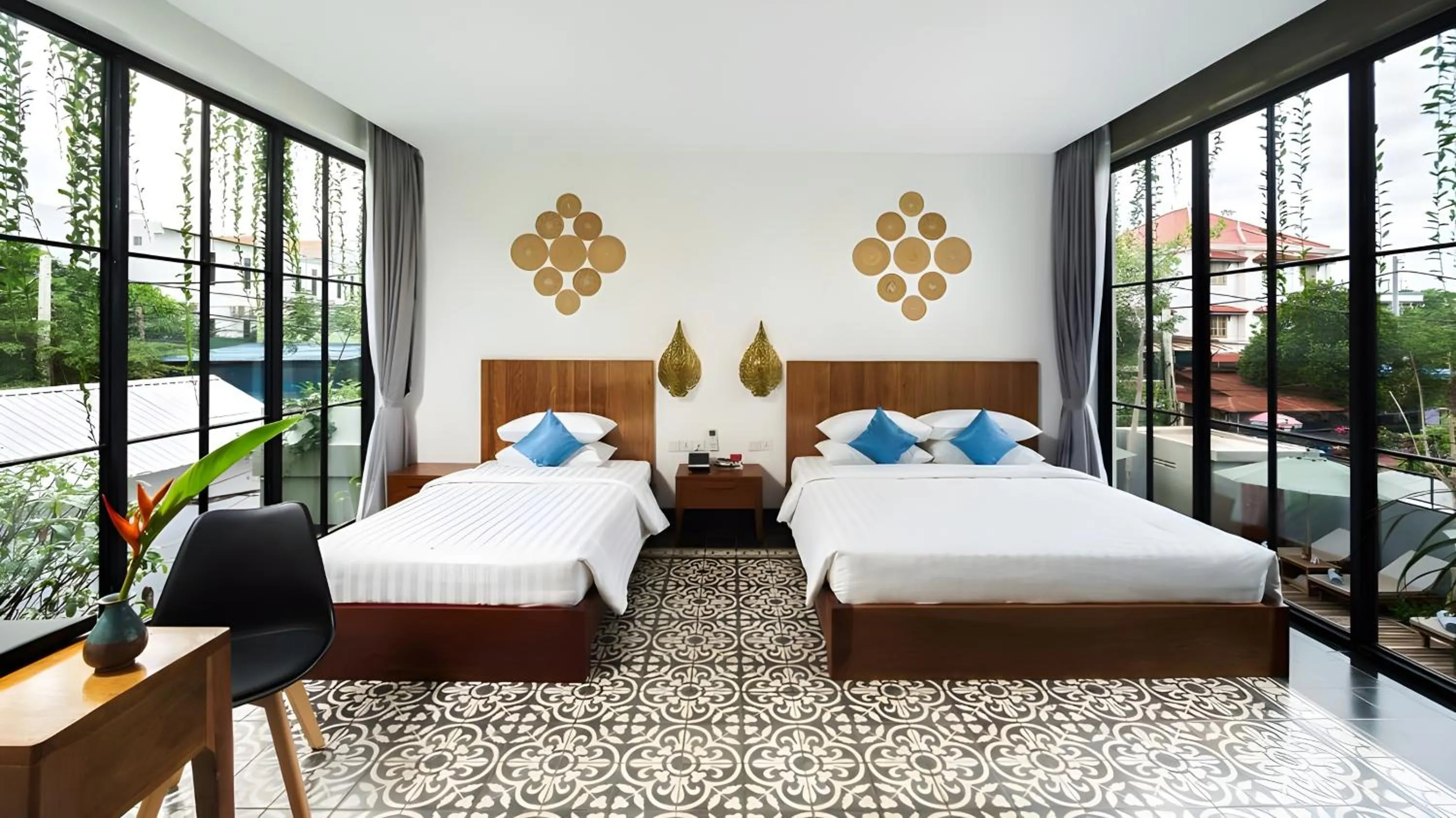 View (from property/room), Bed in Vihara The City of Temples