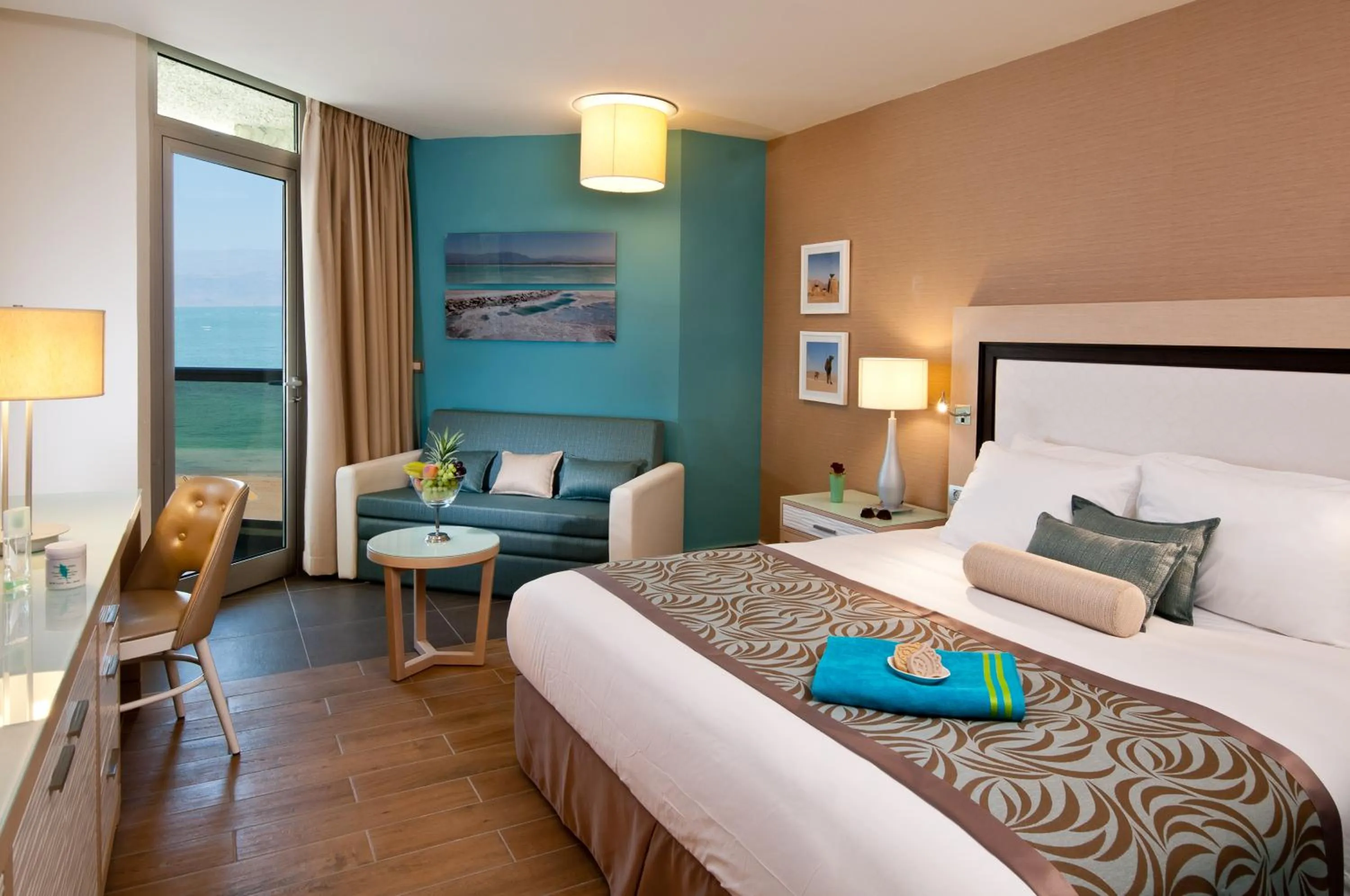 View (from property/room), Bed in Herods Dead Sea – A Premium Collection by Fattal Hotels