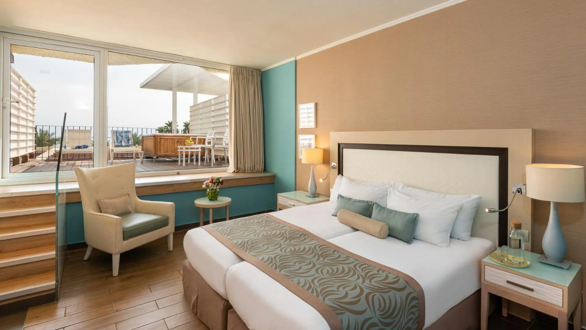 Bedroom, Bed in Herods Dead Sea – A Premium Collection by Fattal Hotels