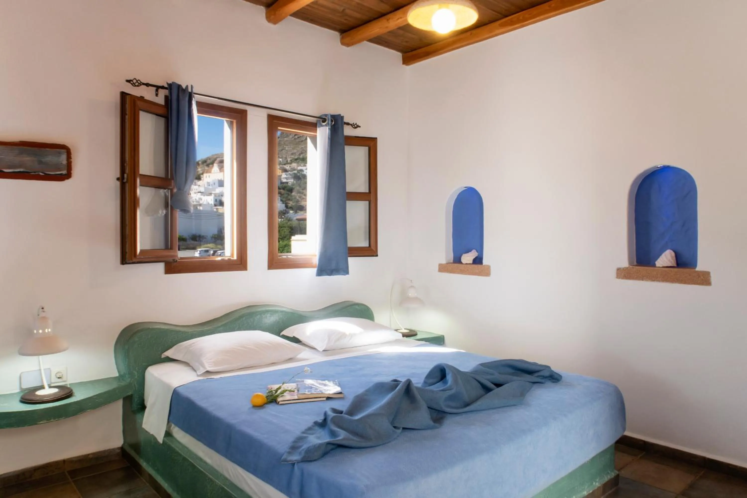 Bed in Panteli Beach Hotel